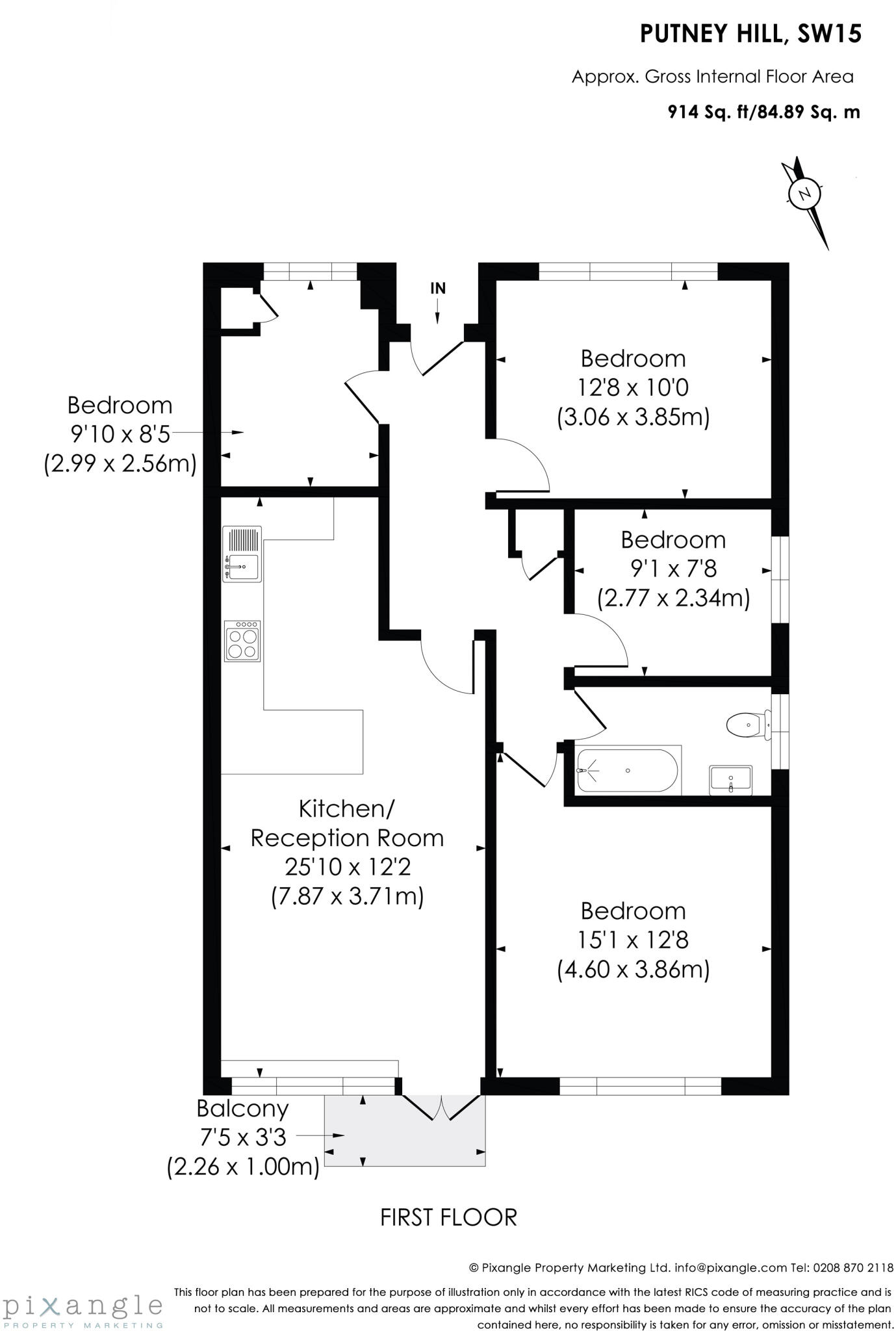 Chalford Court, 45-47 Putney Hill, London floorplan