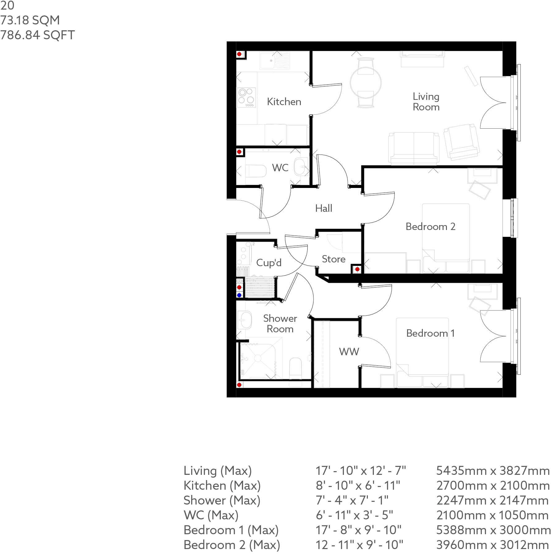 4 Langholm Close,
Beverley,
HU17 floorplan