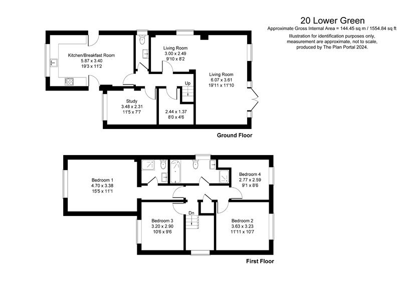 Lower Green, Westcott, Buckinghamshire.  floorplan