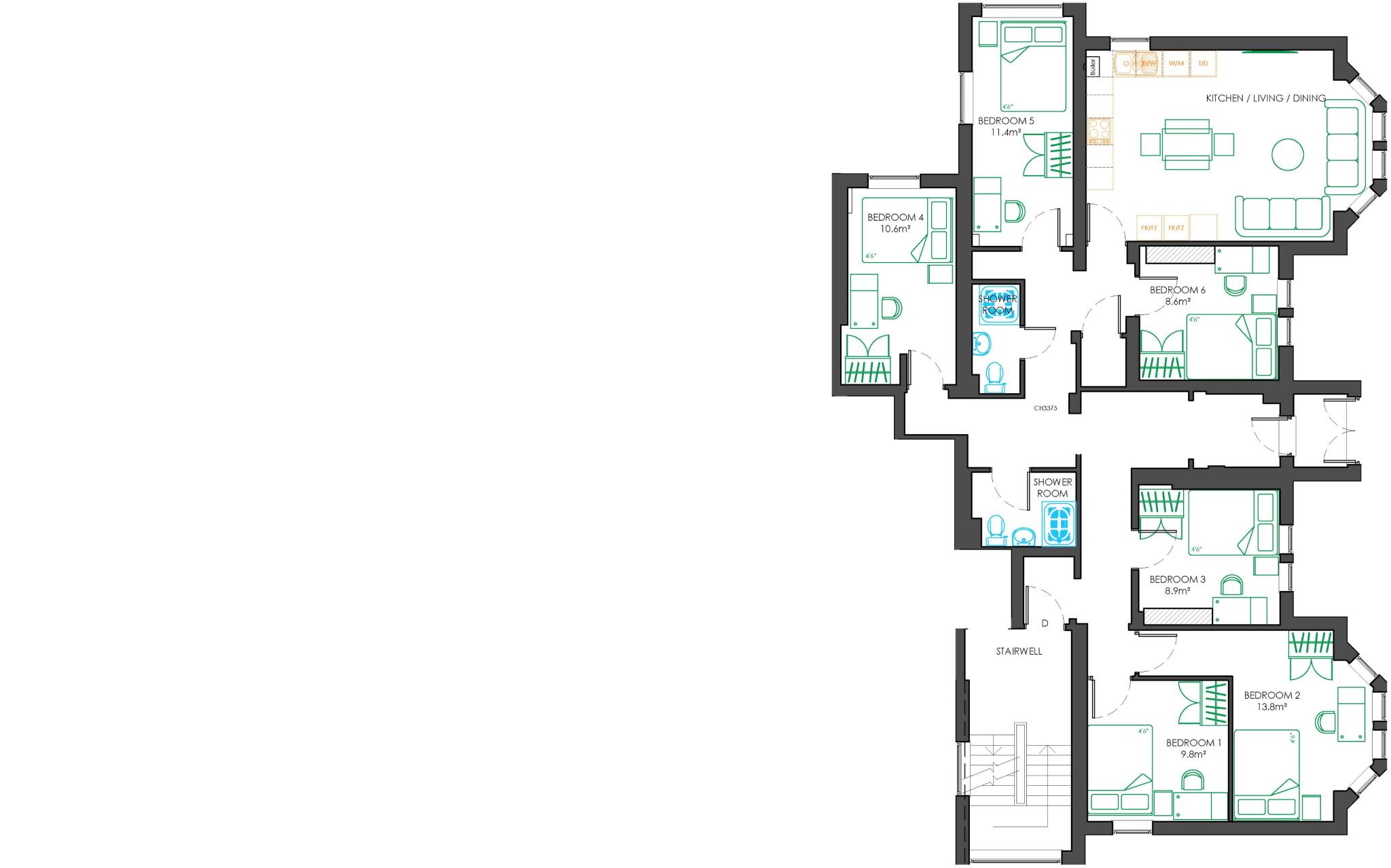 D, Gordon House, Cranmer Street NG3 4HG floorplan