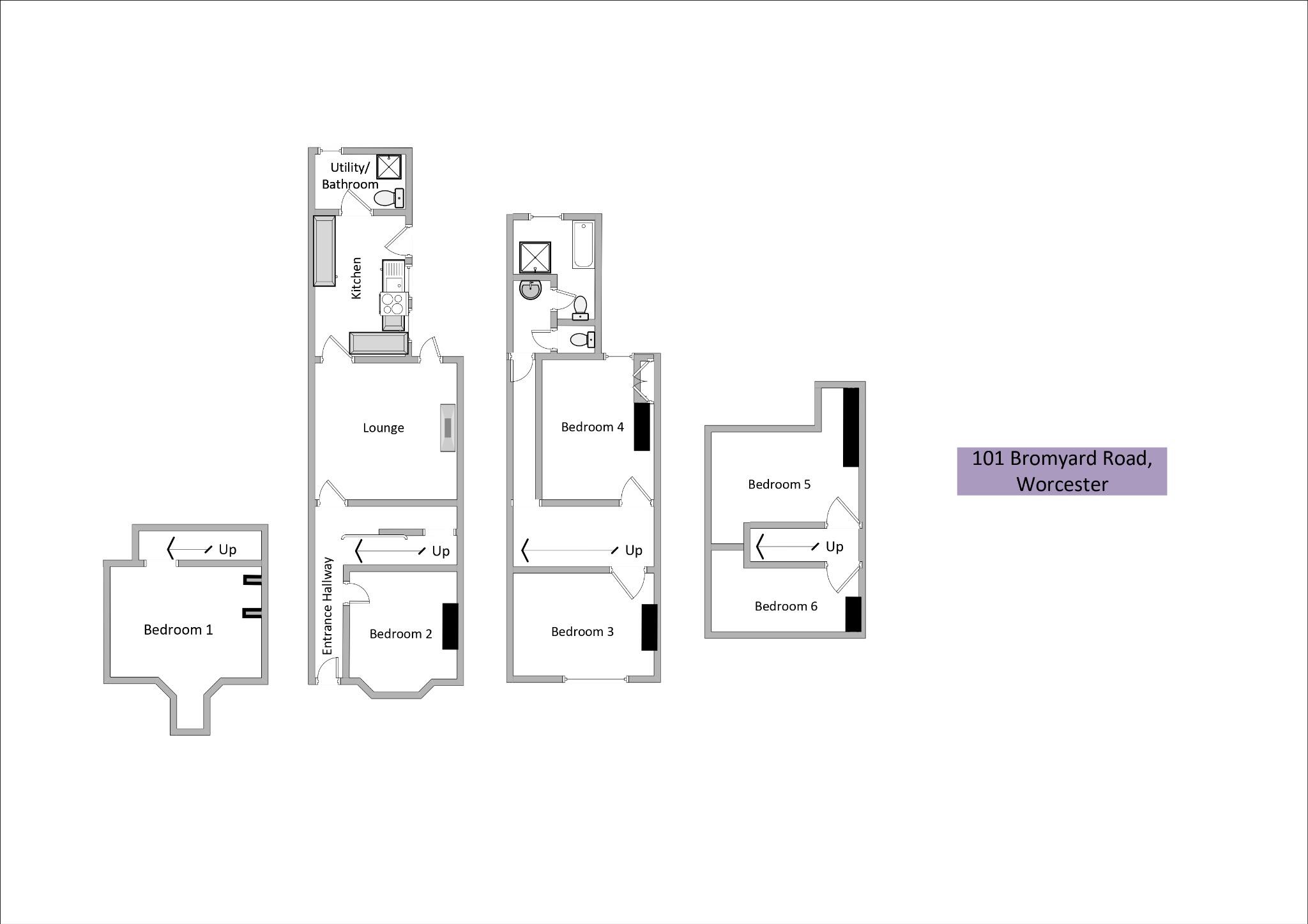Bromyard Road, Worcester, Worcestershire, WR2 5BZ floorplan