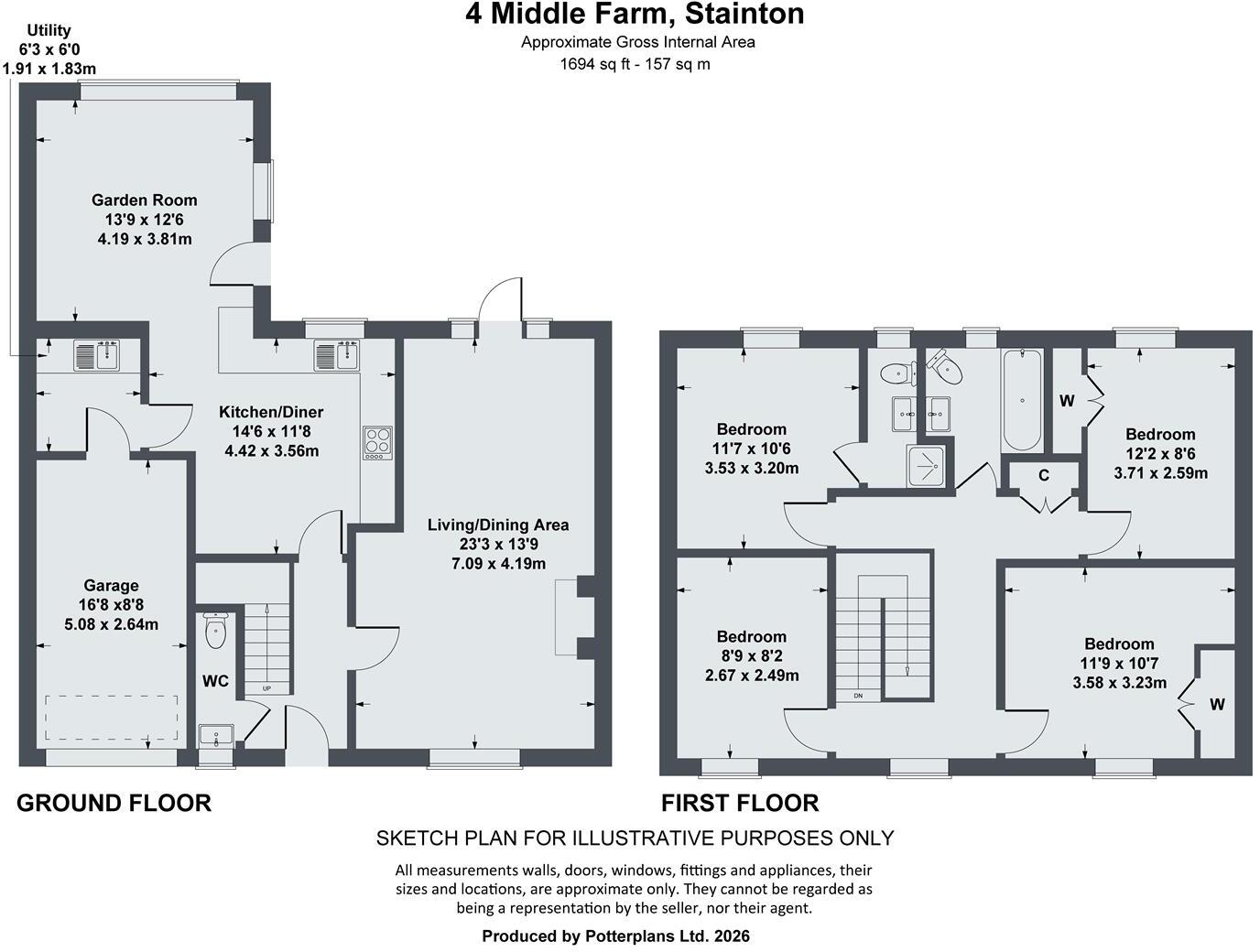 4 Middle Farm, Stainton, Barnard Castle floorplan