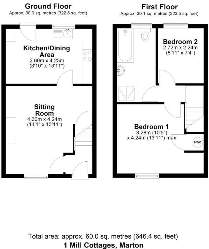 1 Mill Cottages, Marton, Sinnington, North Yorkshire, YO62 6RQ floorplan