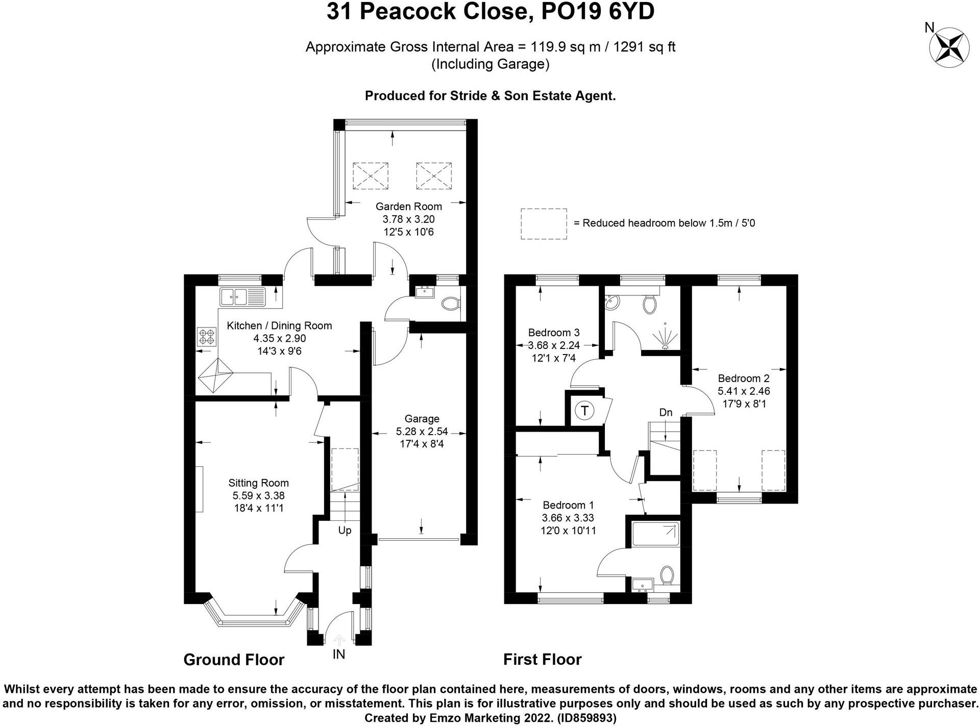 Peacock Close, Chichester, PO19 floorplan
