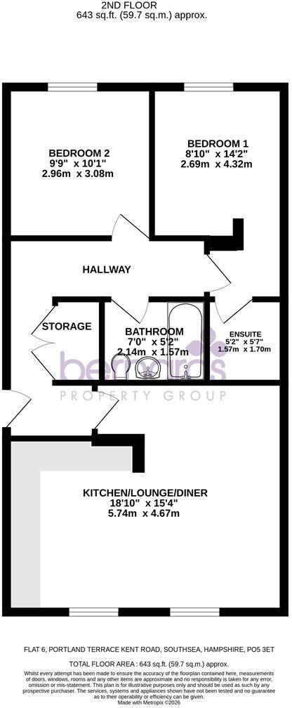 Portland Terrace, Kent Road, Southsea floorplan