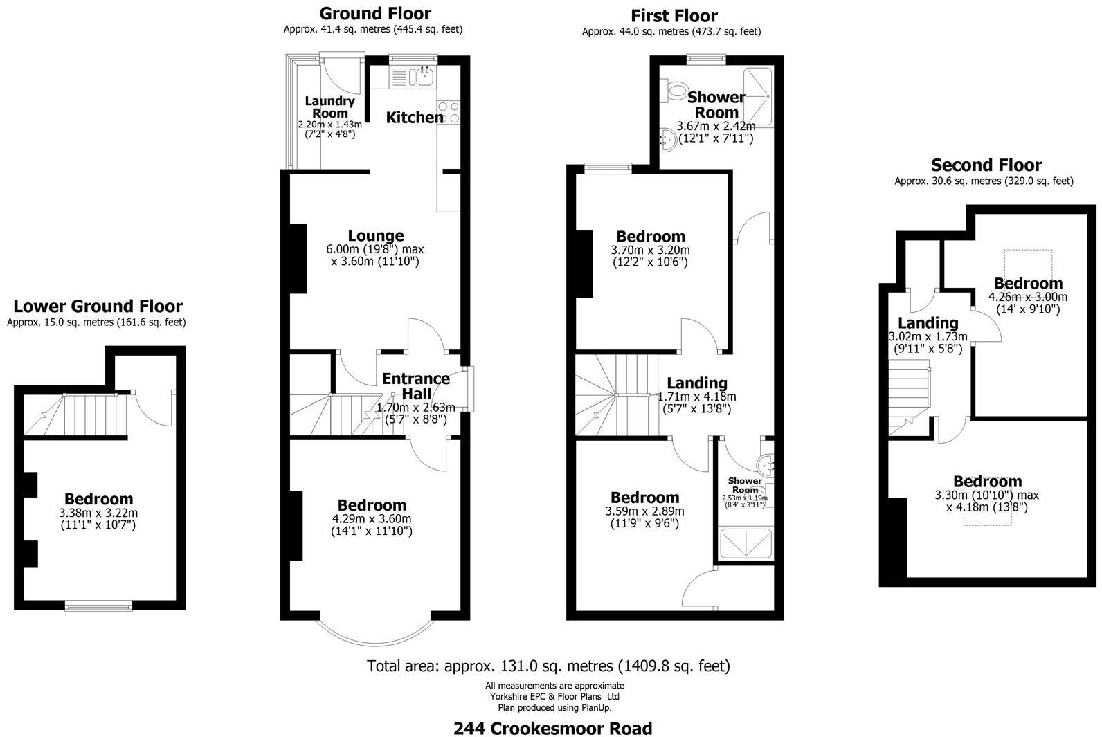 244 Crookesmoor Road, Sheffield floorplan