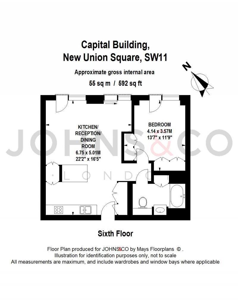 Capital Building, Embassy Gardens, London, SW11 floorplan