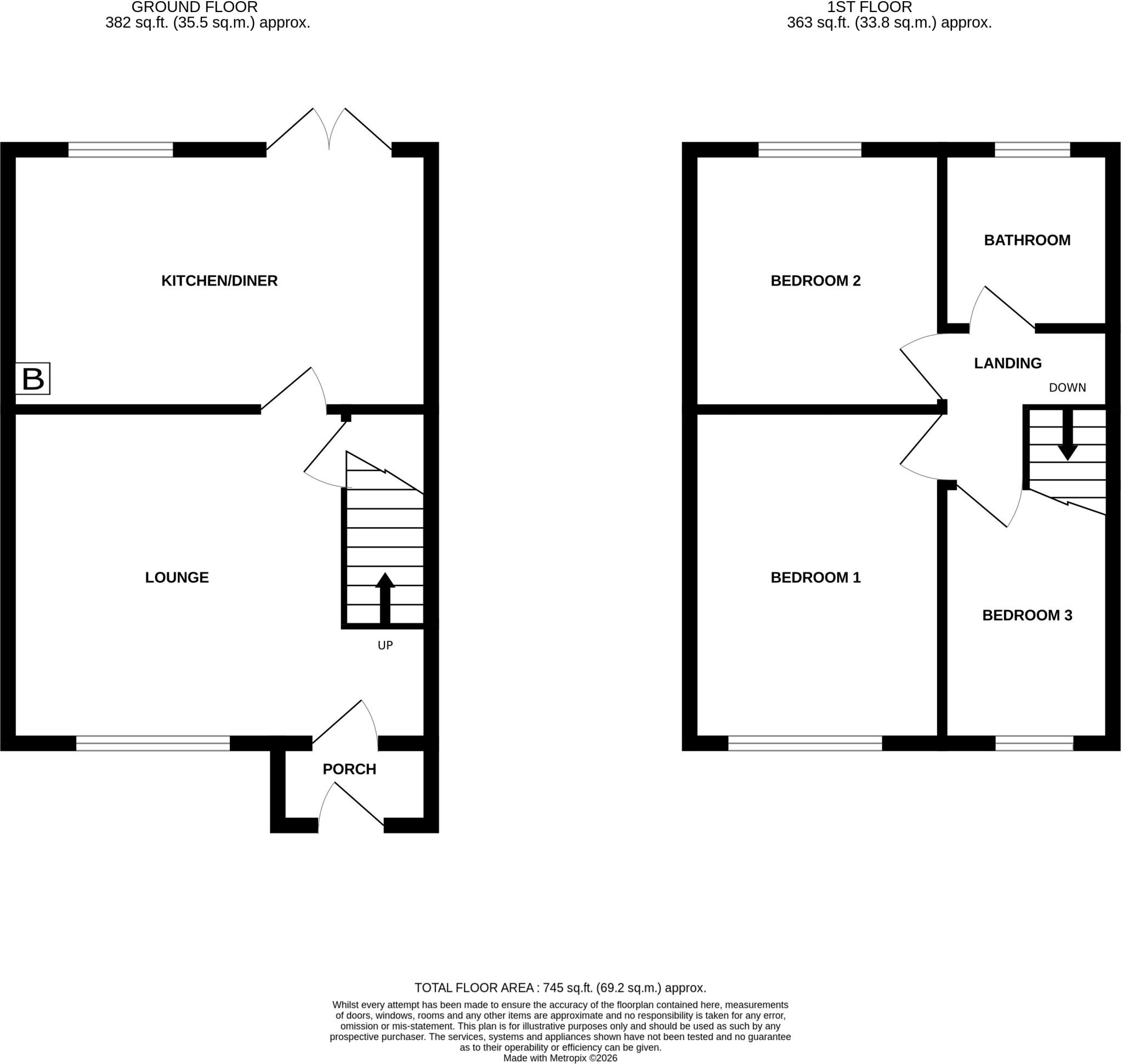 Oak Meadows, Tanyfron floorplan