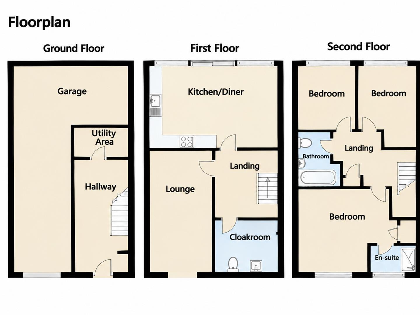 The Harrowins, Queensbury, Bradford floorplan