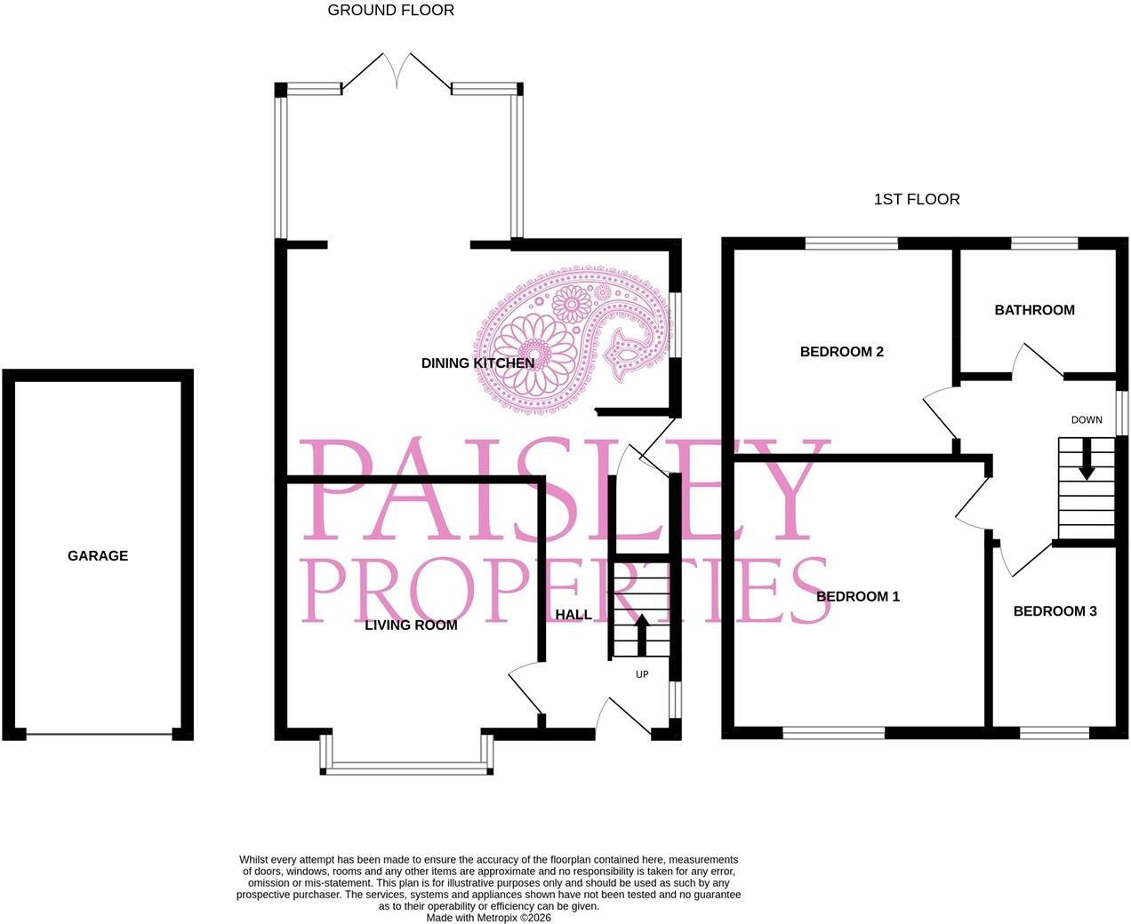 Rose Avenue, Marsh, Huddersfield, HD3 4BL floorplan