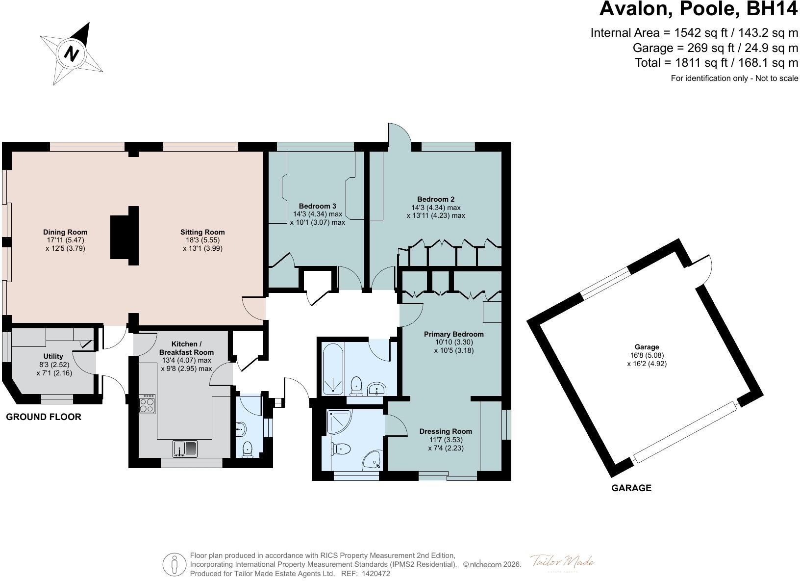 Avalon, Evening Hill, Poole, Dorset, BH14 floorplan