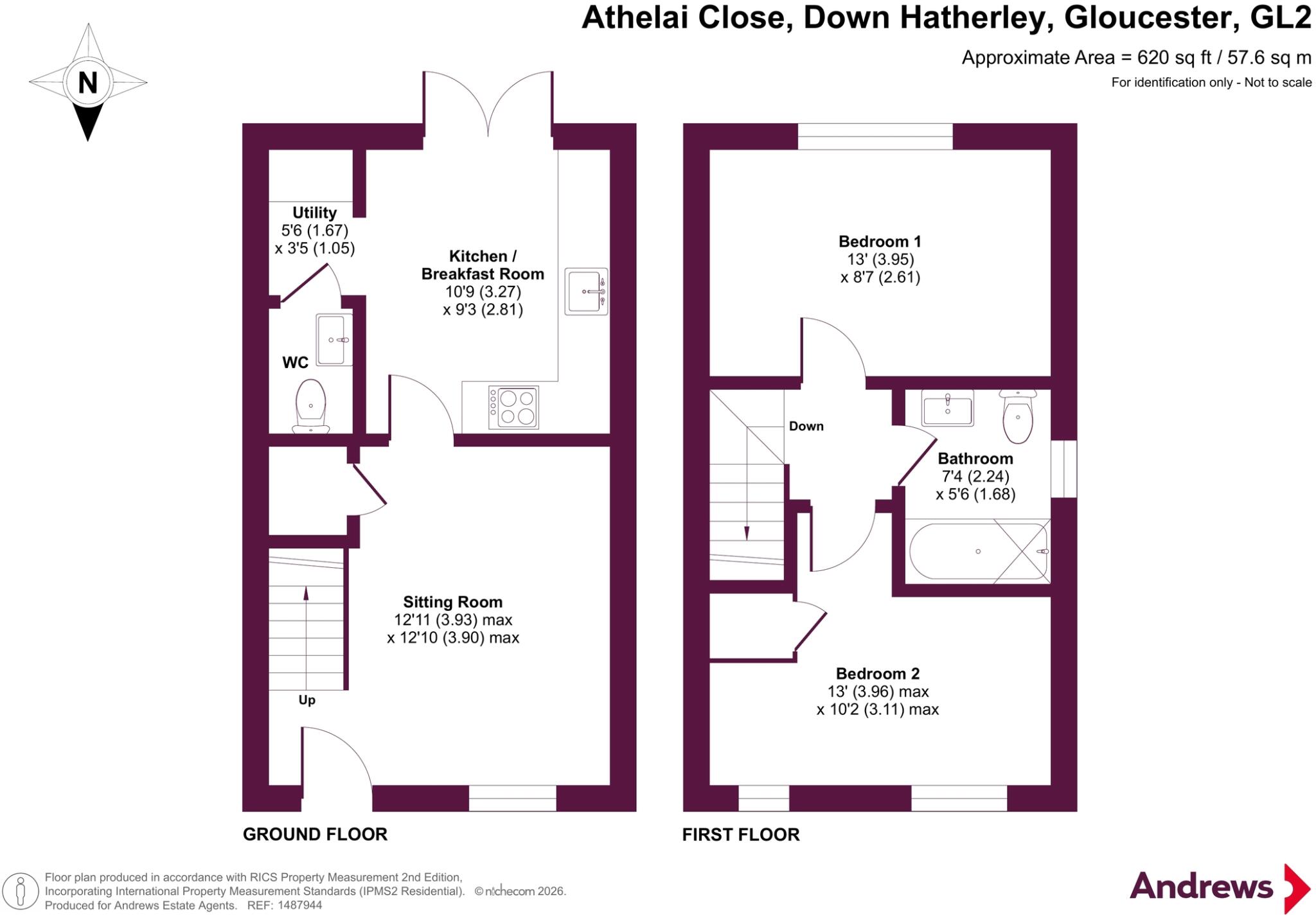 Athelai Close, Down Hatherley, Gloucester, Gloucestershire, GL2 floorplan