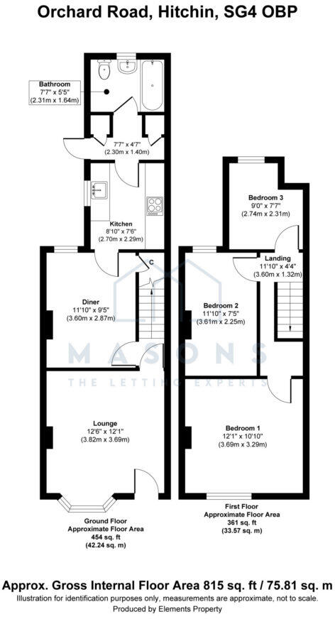 Orchard Road, Hitchin, Hertfordshire, SG4 0BP floorplan