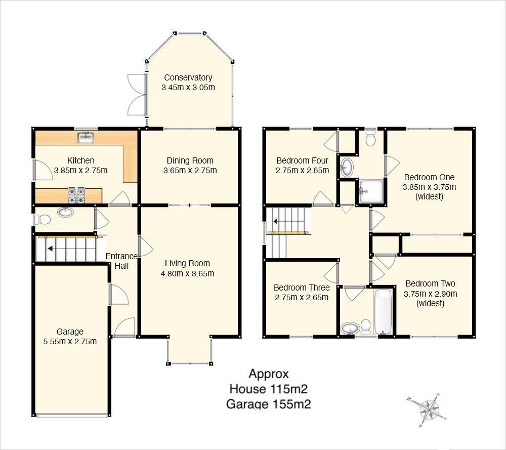 12 Caiyside, Edinburgh, EH10 7HP floorplan