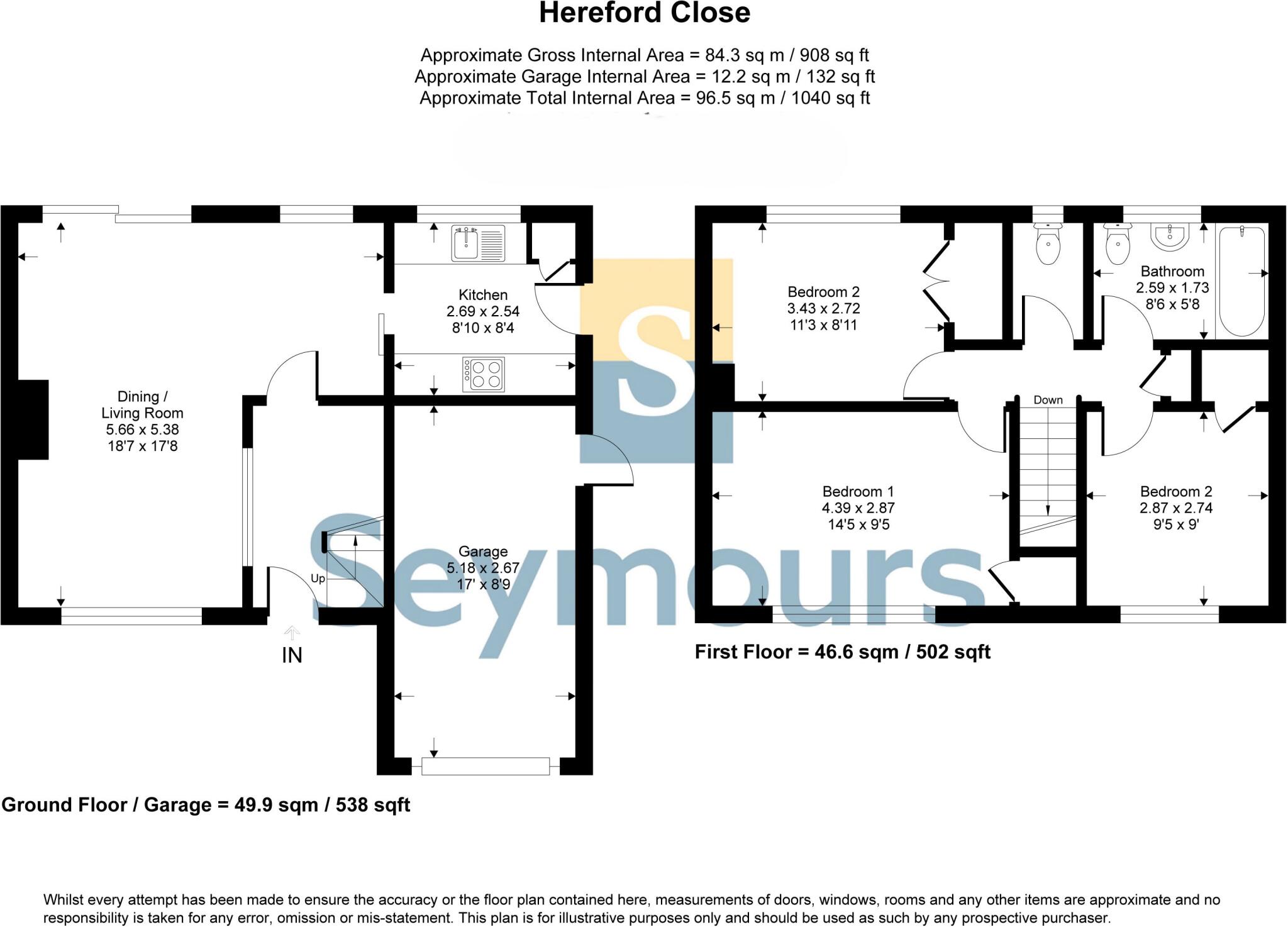 Hereford Close, Laleham, Surrey, TW18 floorplan