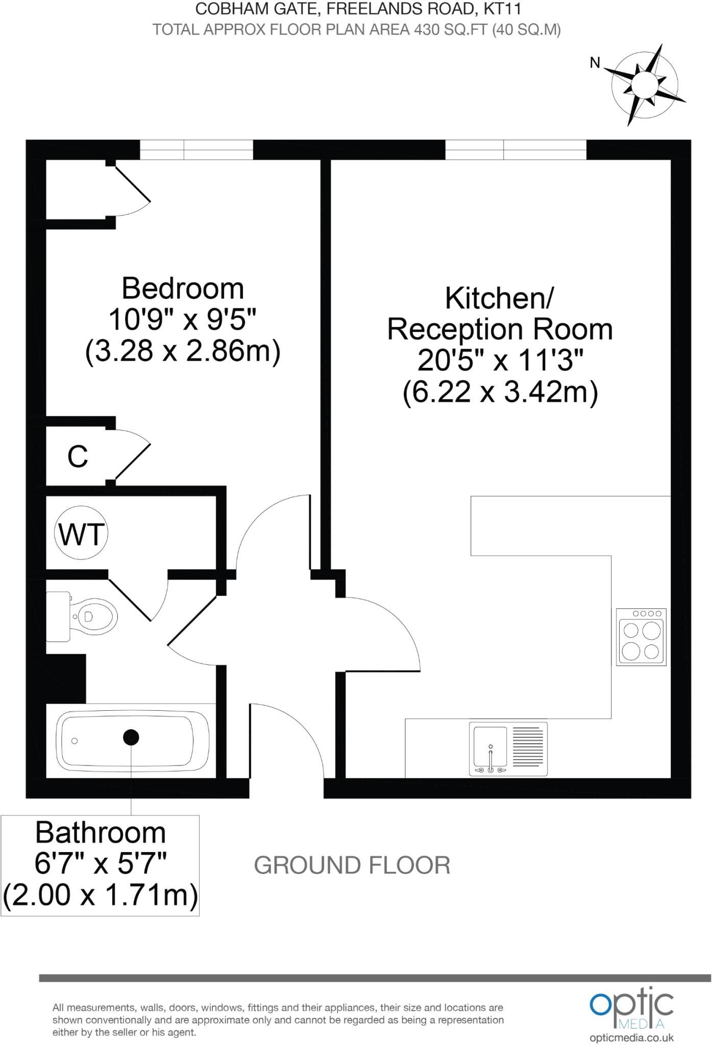 Cobham Gate, Freelands Road, Cobham, KT11 floorplan