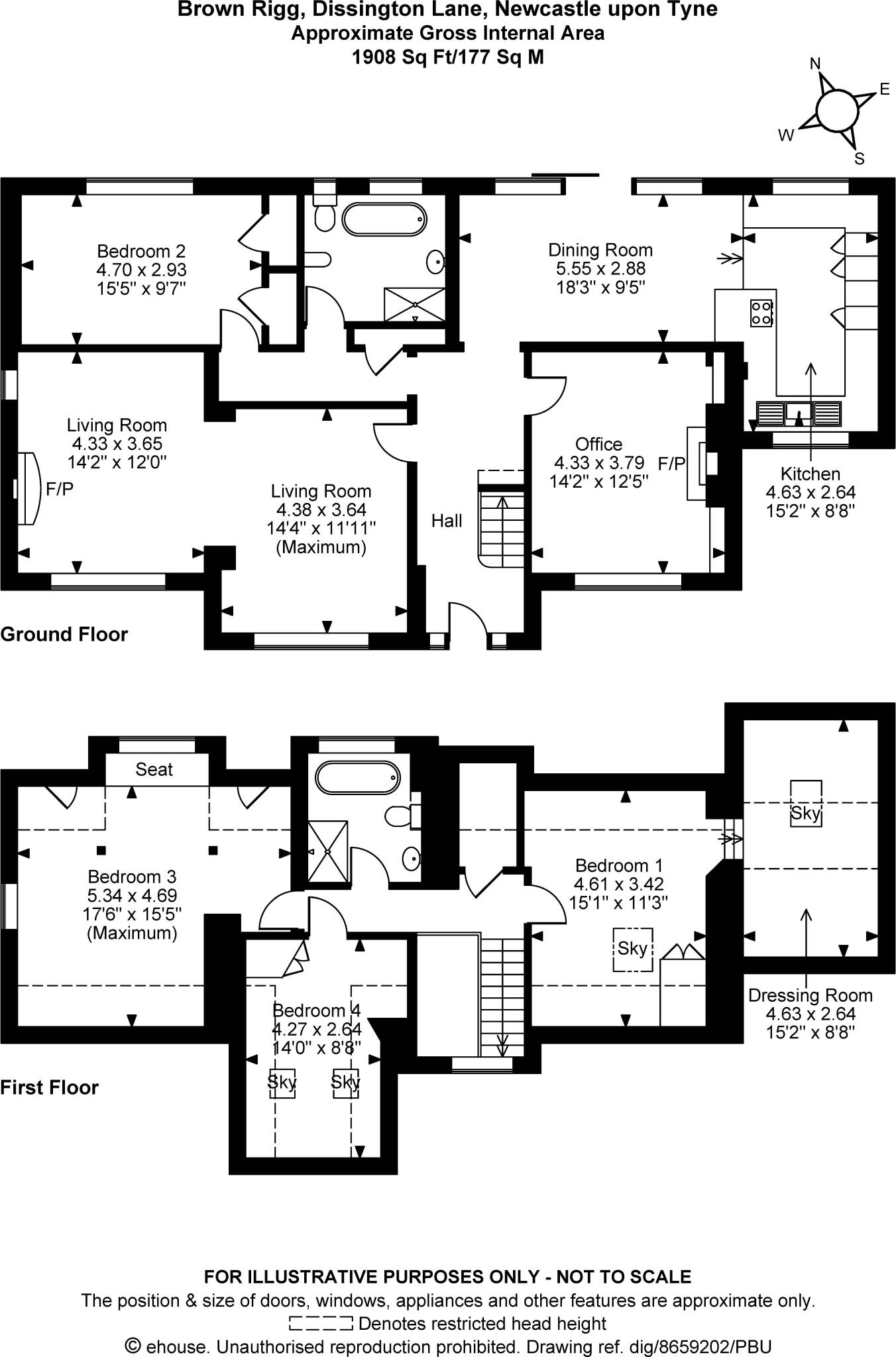 Brown Rigg, Darrass Hall Fringe, Dissington Lane, Northumberland, NE15 floorplan