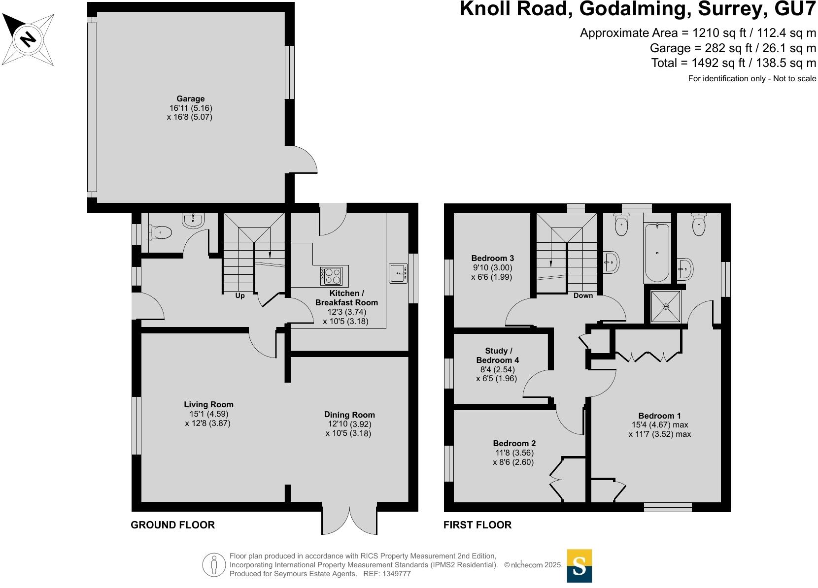 Knoll Road, Godalming, Surrey, GU7 floorplan