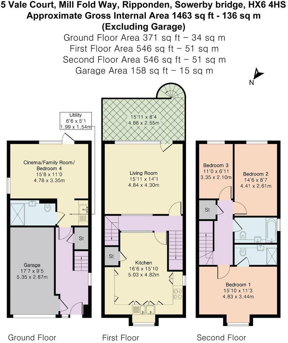 5 Vale Court, Ripponden HX6 4HS floorplan