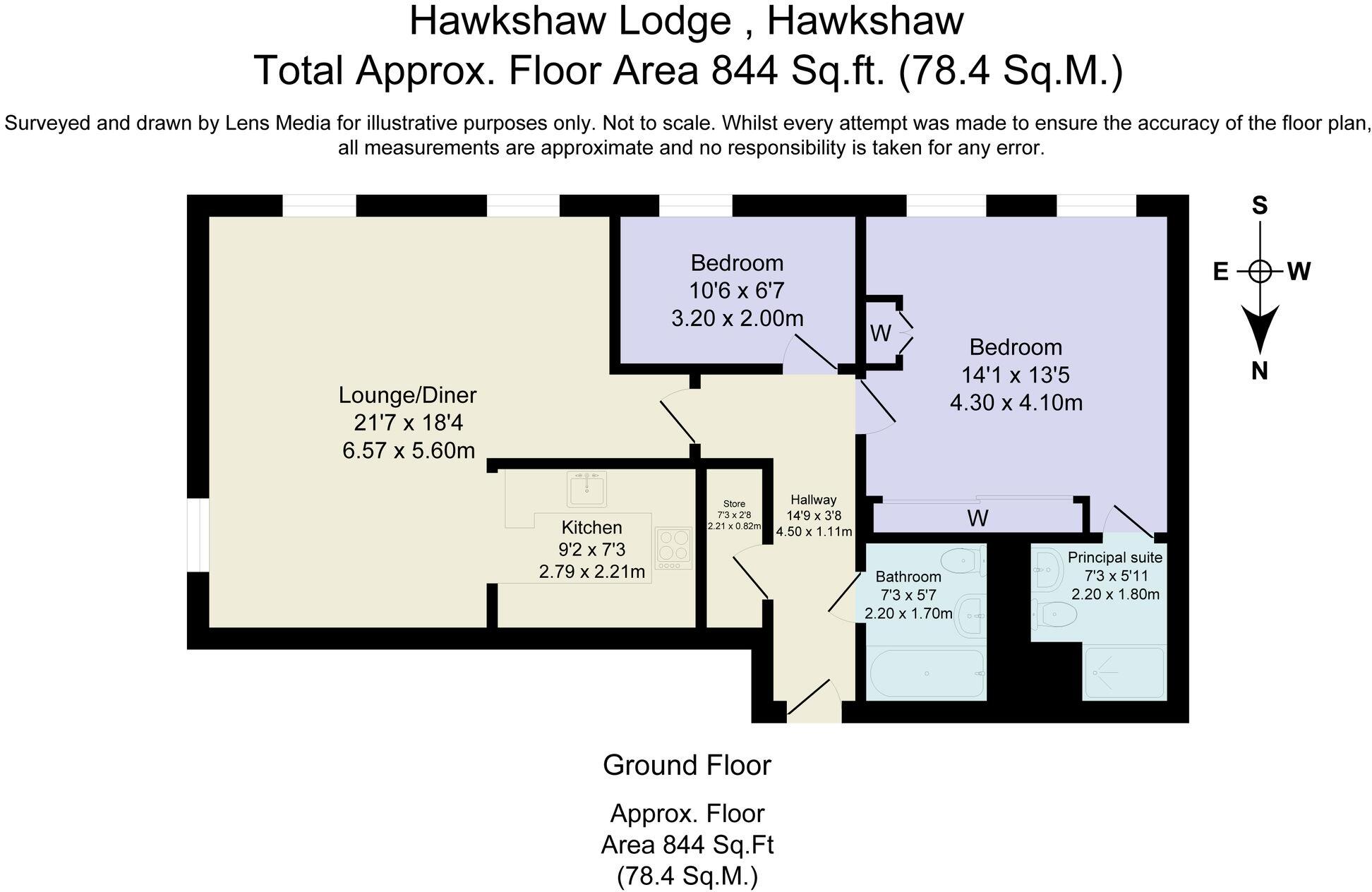 Hawkshaw Lodge, Hawkshaw floorplan