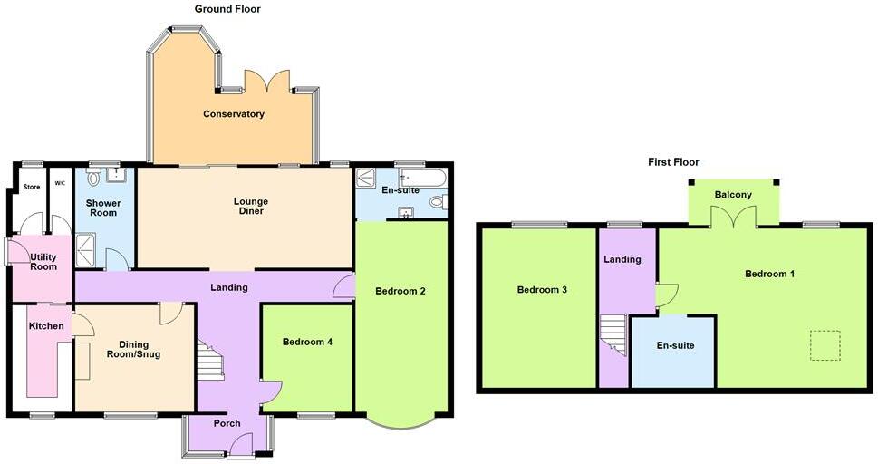 Strathmore, Walsall Road, Muckley Corner, WS14 0BL floorplan