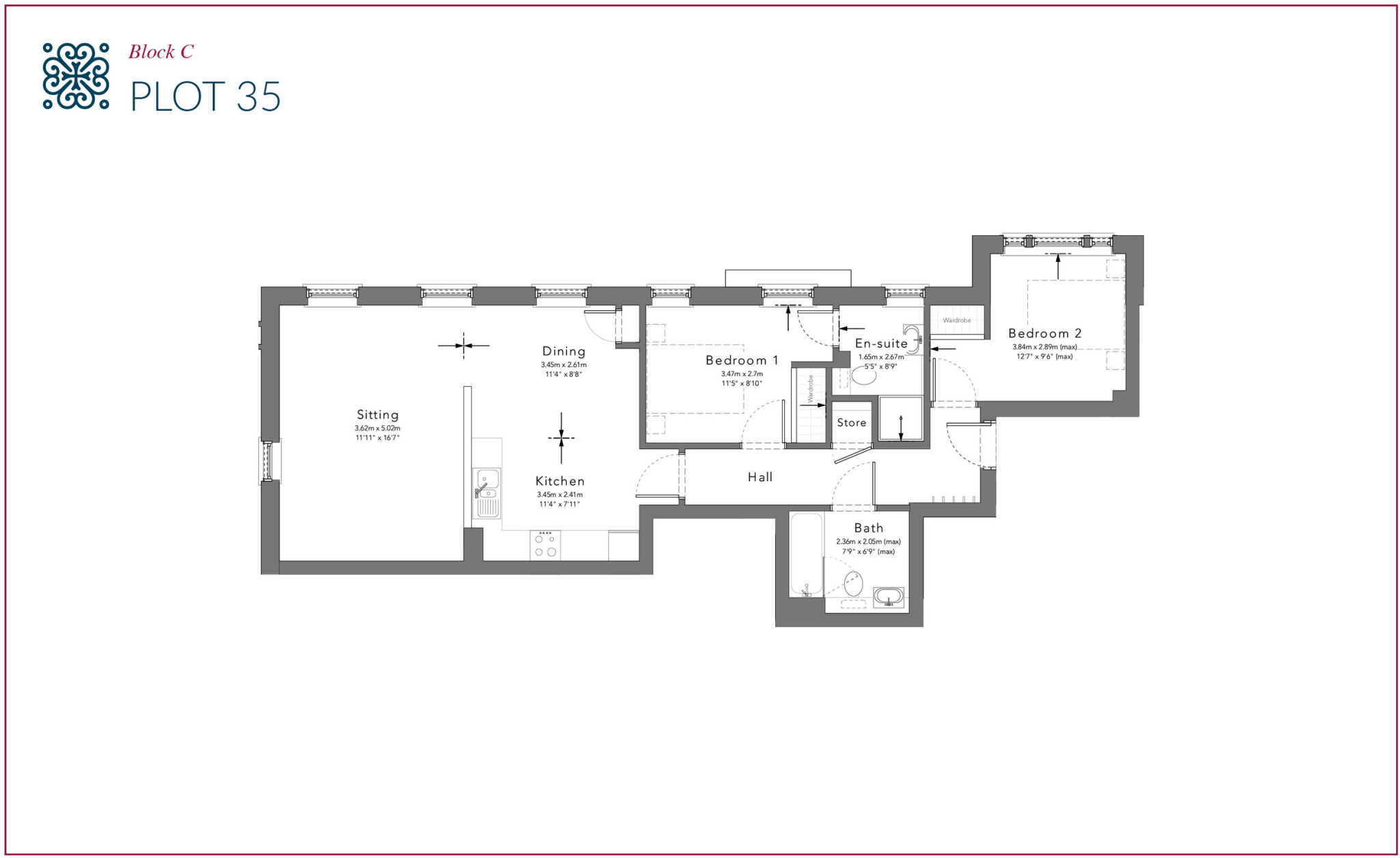 Plot 35 Abbots Gate, Bury St Edmunds, Suffolk floorplan