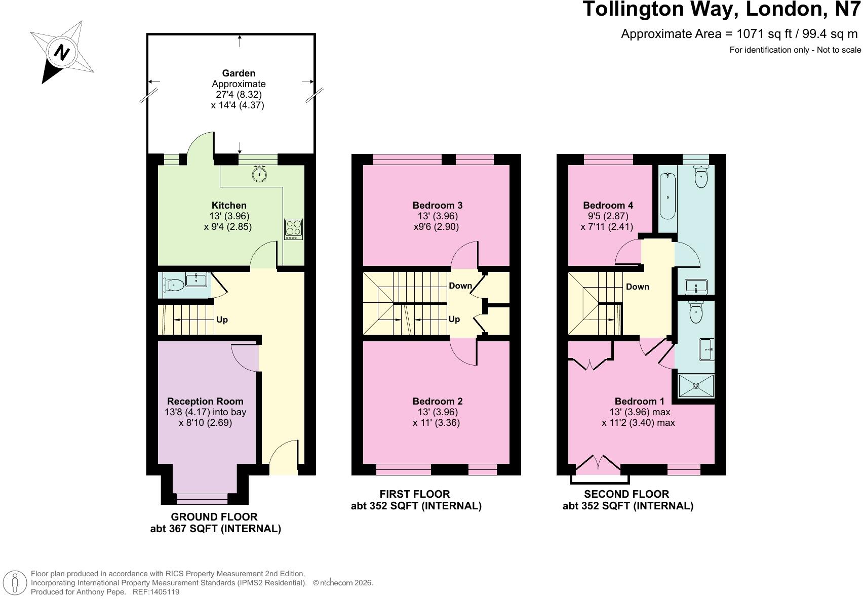 Freeman Court, 22 Tollington Way, London, N7 floorplan