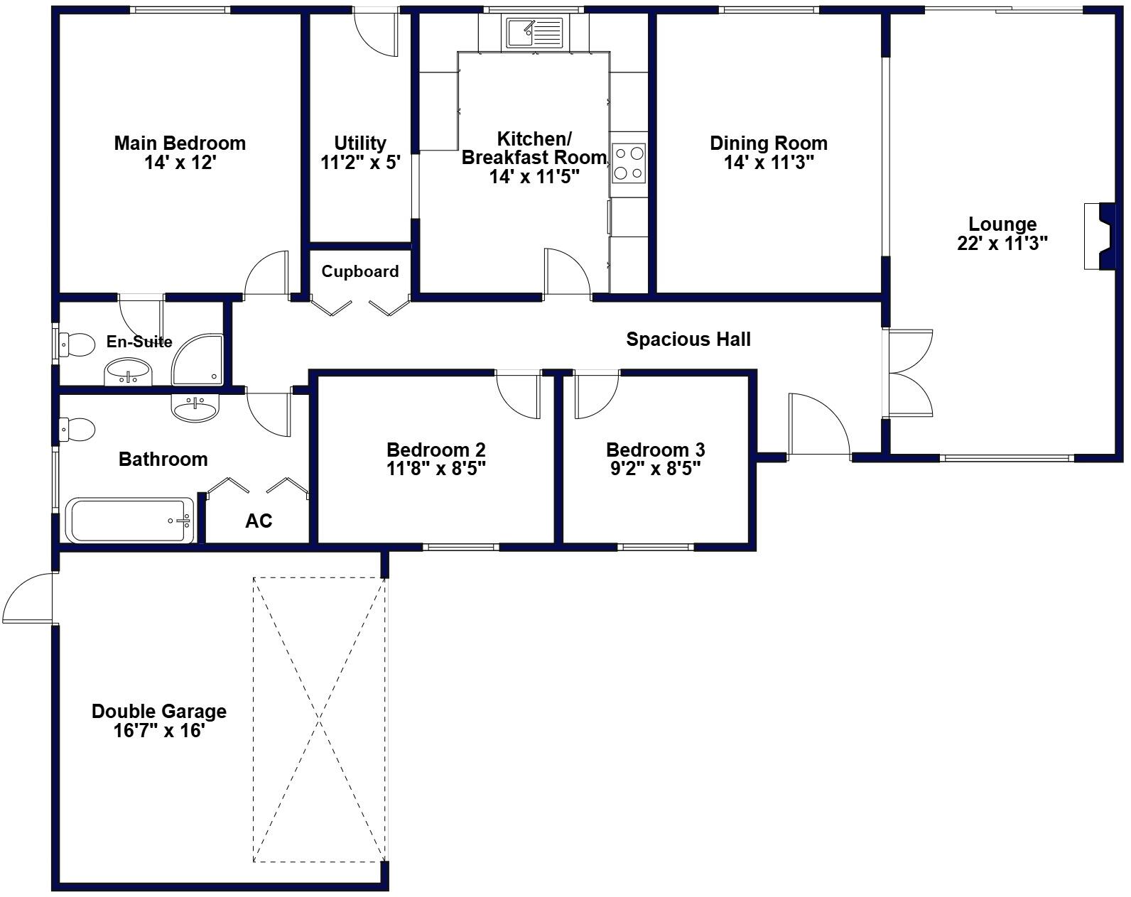 Oakhurst Road, West Moors, Ferndown, Dorset, BH22 floorplan