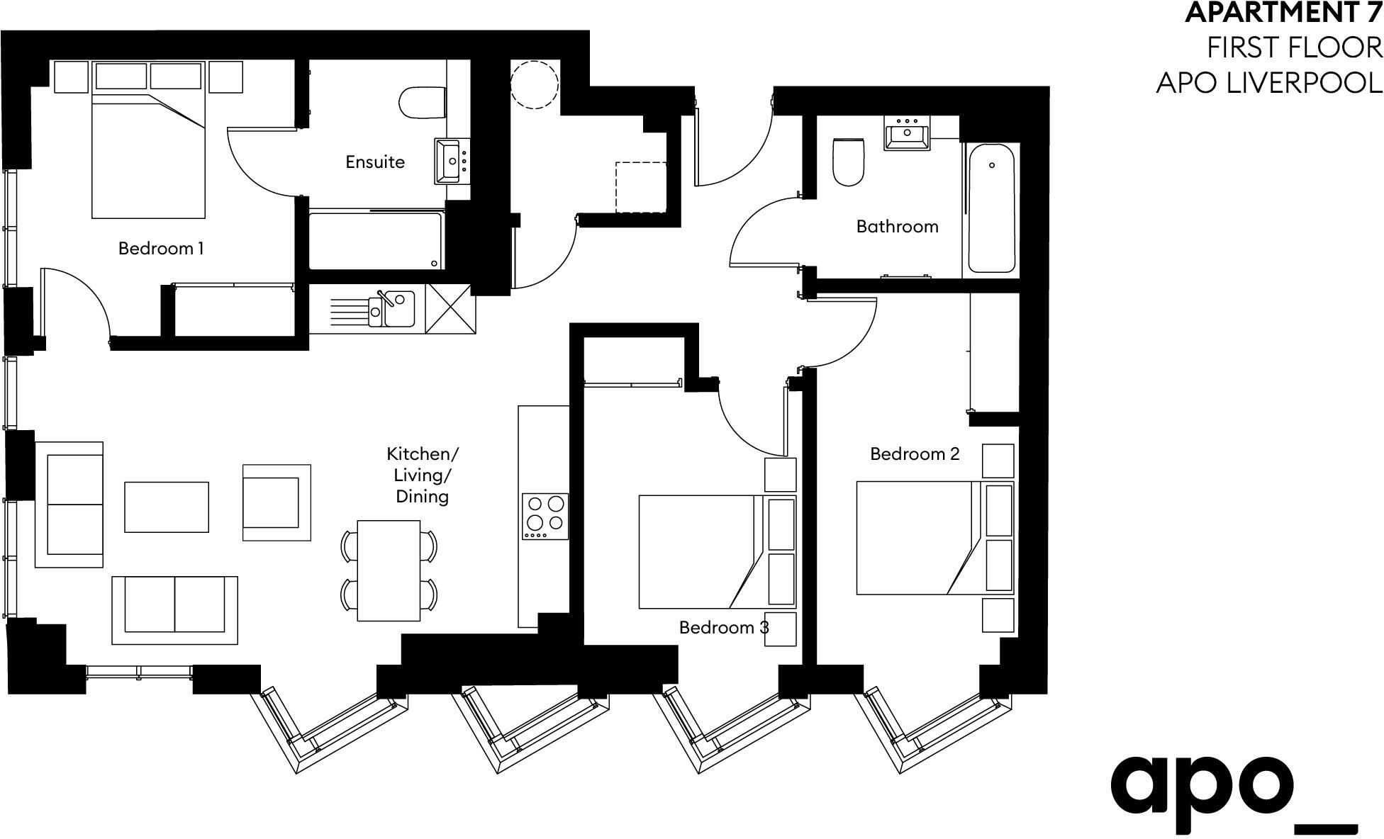 Flat 8, The  Copper House, 25 Strand Street, Liverpool, L1 8AQ floorplan
