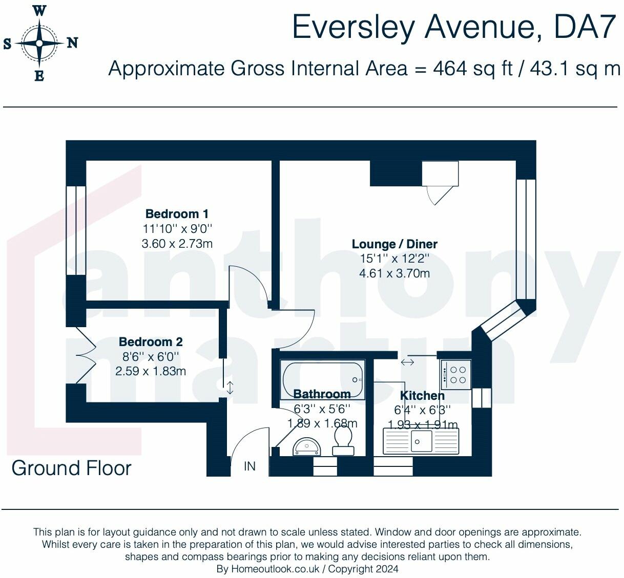 Eversley Avenue, Bexleyheath, Kent, DA7 floorplan