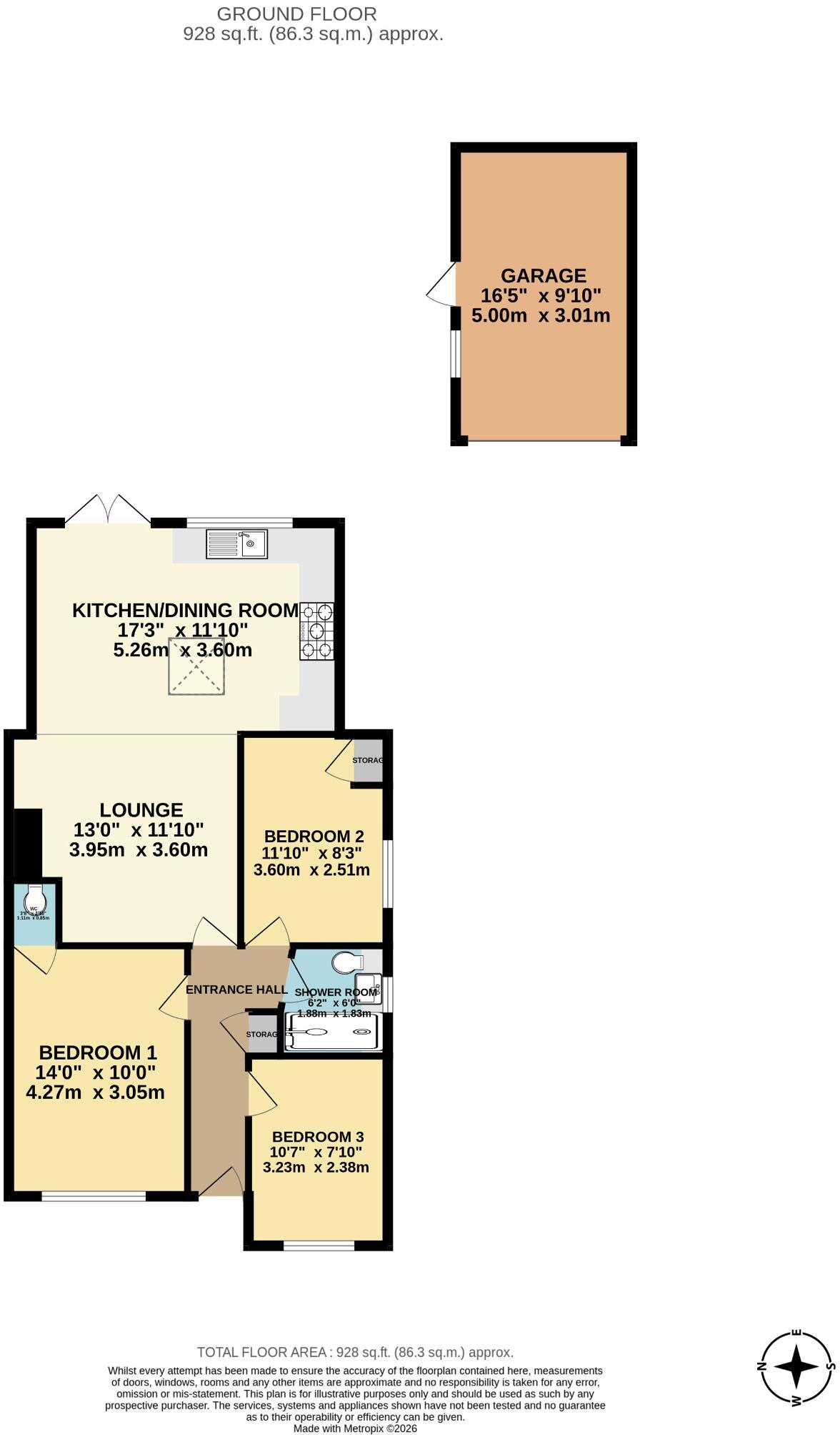 Bourne Grove, Sittingbourne, Kent, ME10 1SZ floorplan