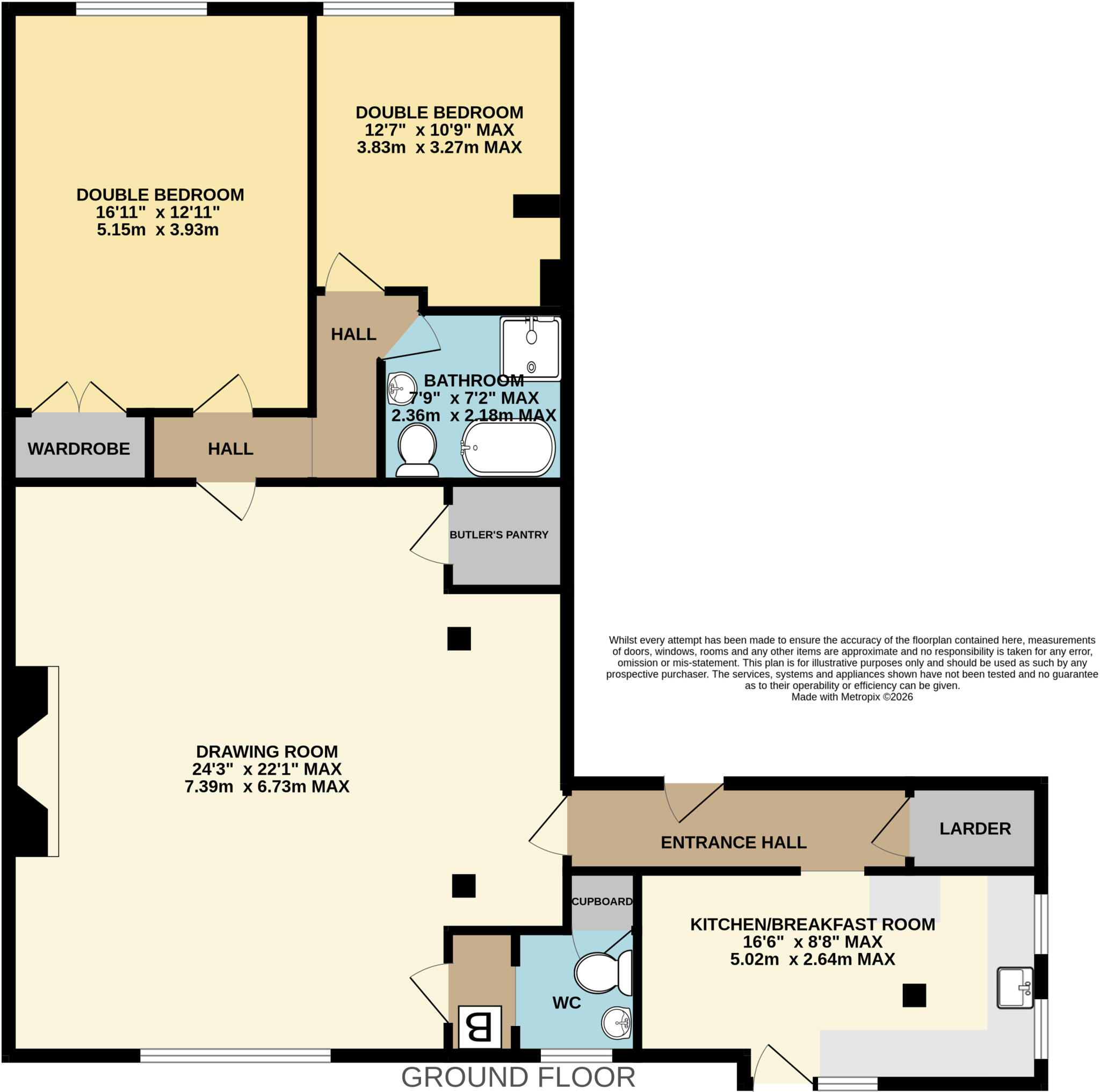 Eardiston, Tenbury Wells, Worcestershire, WR15 8JH floorplan