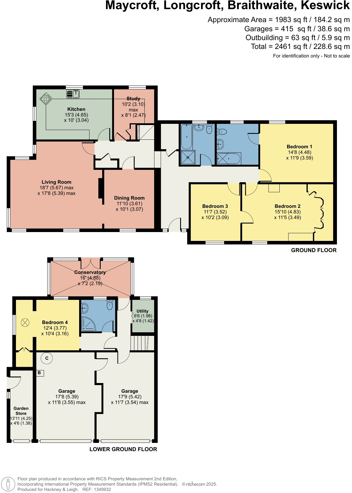 Maycroft, Longcroft, Braithwaite, Keswick, Cumbria, CA12 5TE floorplan