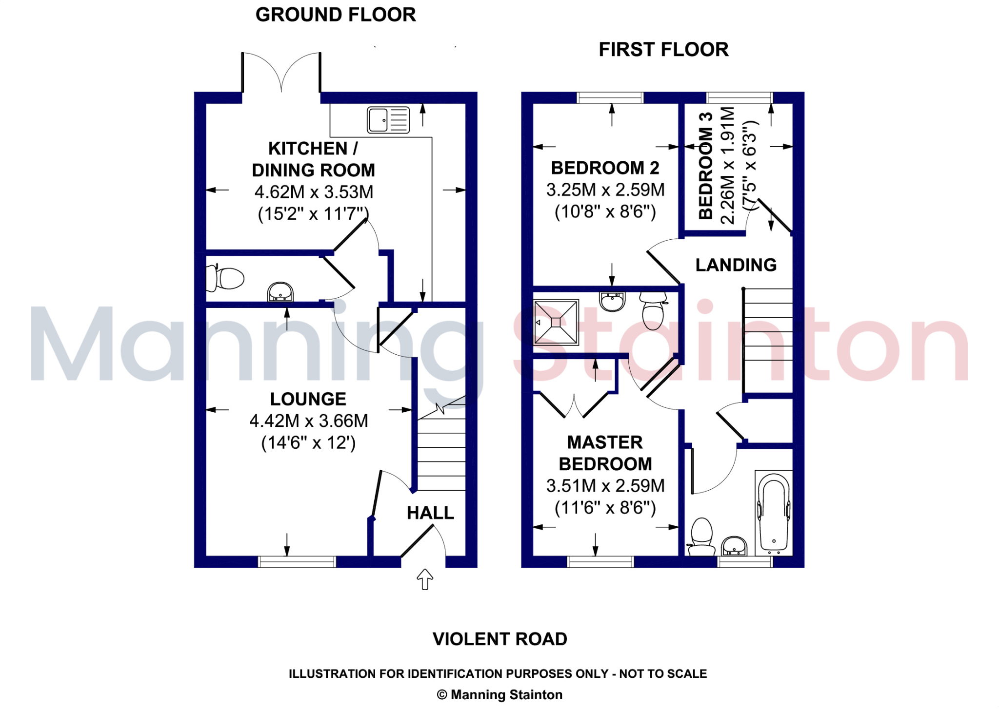 Violet Road, East Ardsley, Wakefield, West Yorkshire floorplan