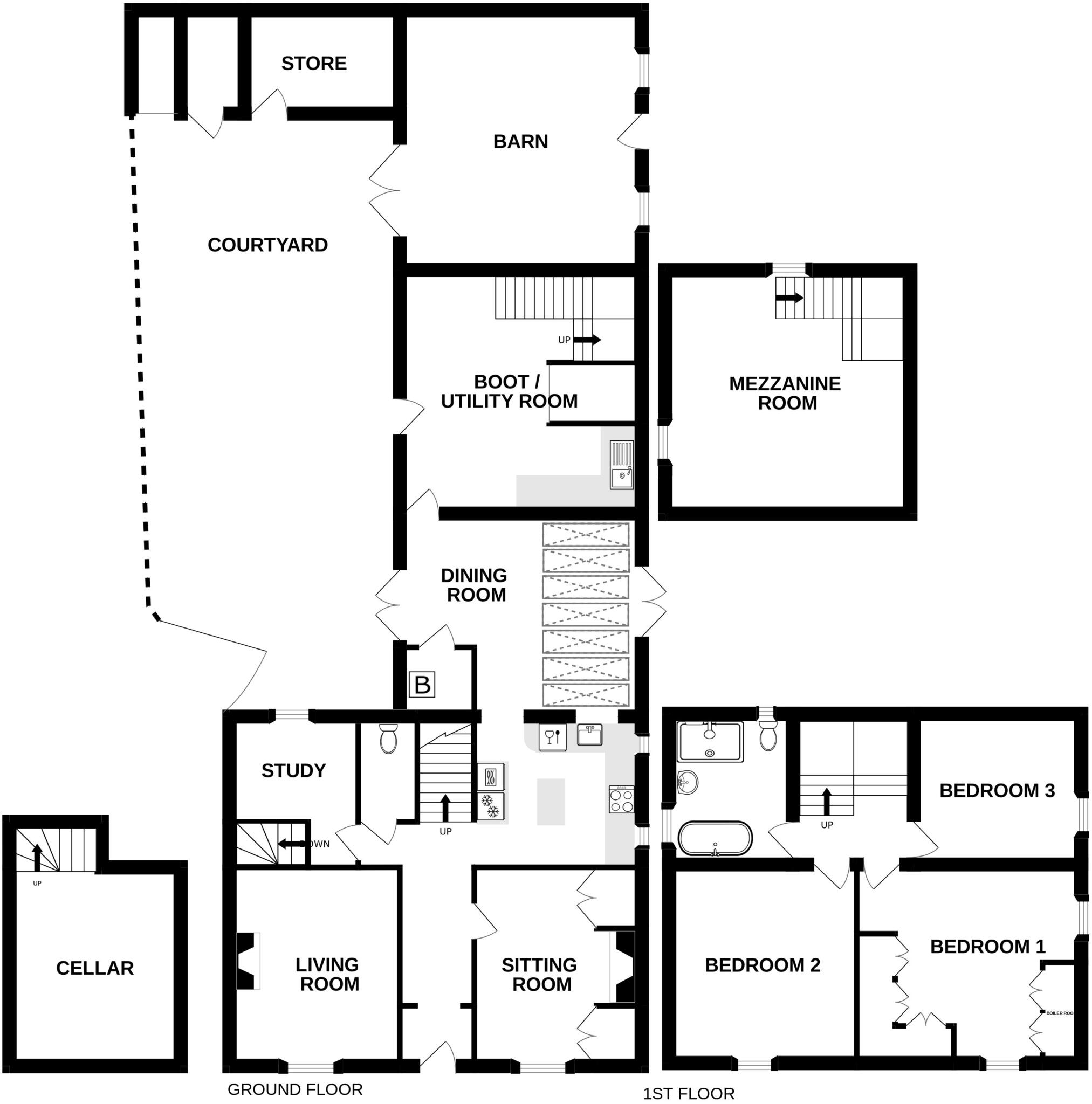 Old Sun Inn, Skirwith, Penrith, Cumbria floorplan
