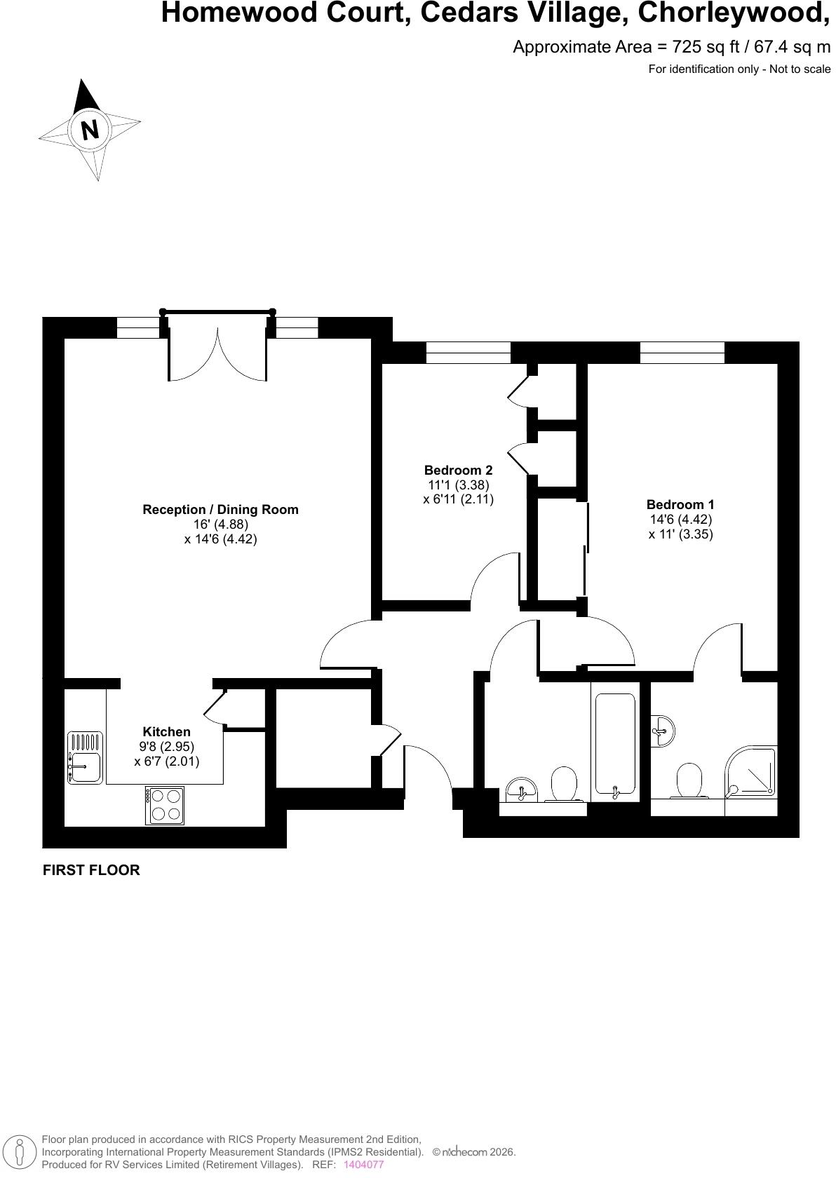 Homewood Court, Cedars Village, Chorleywood, Hertfordshire, WD3 floorplan