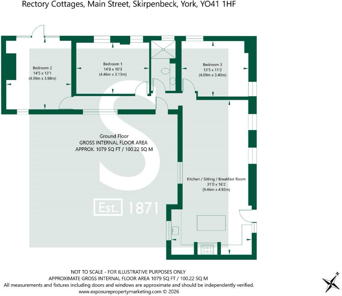 Rectory Cottages, Main Street, Skirpenbeck floorplan