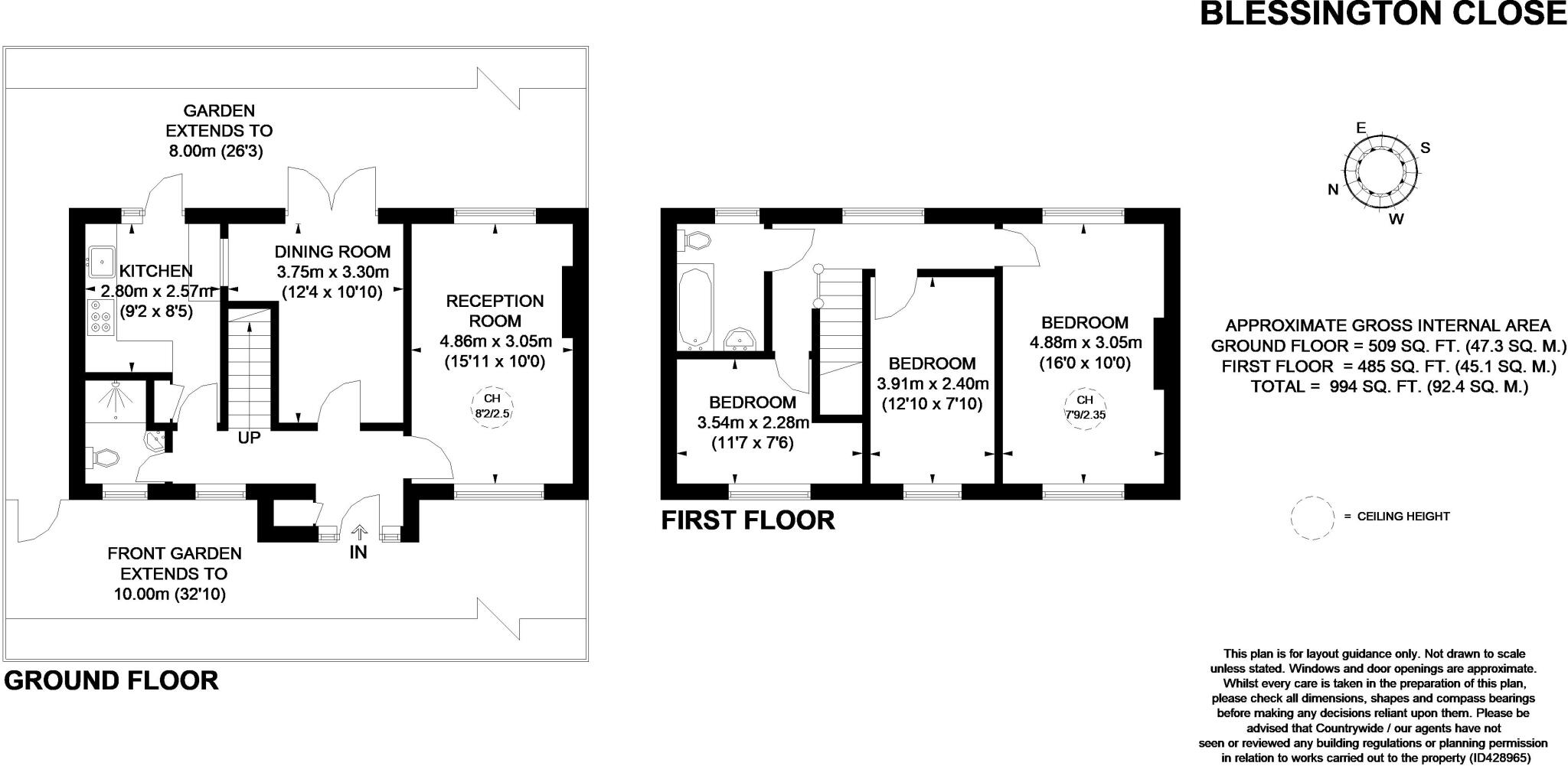 Blessington Close, SE13 floorplan