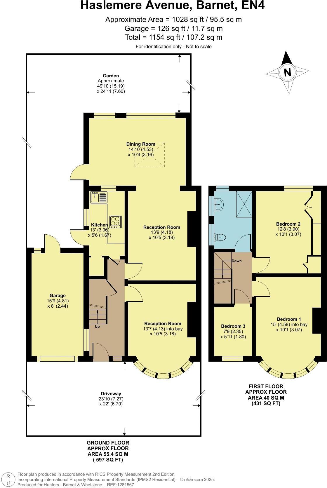 Haslemere Avenue, East Barnet, Barnet, Greater London, EN4 floorplan