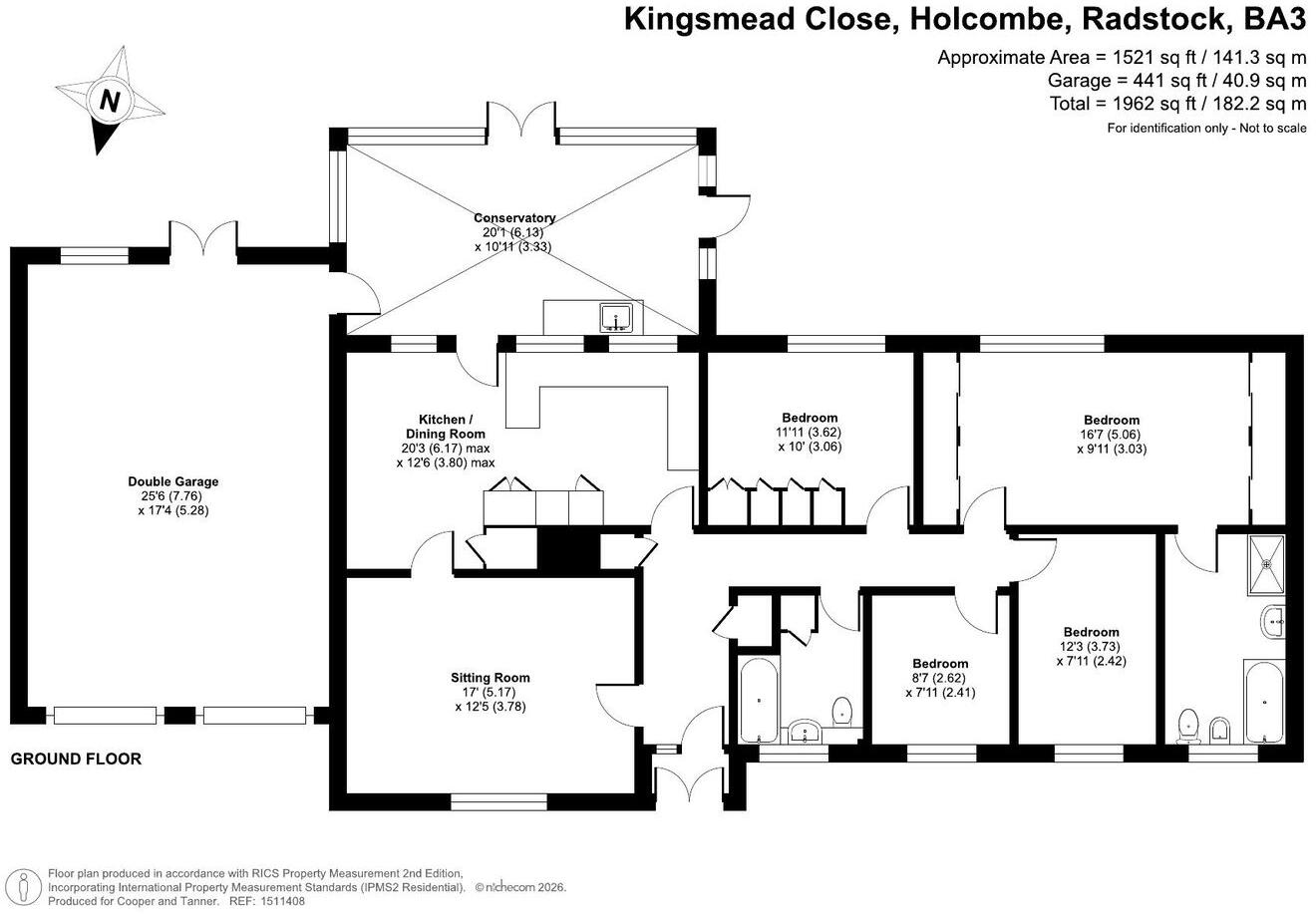 Kingsmead Close, Holcombe, Radstock, BA3 floorplan