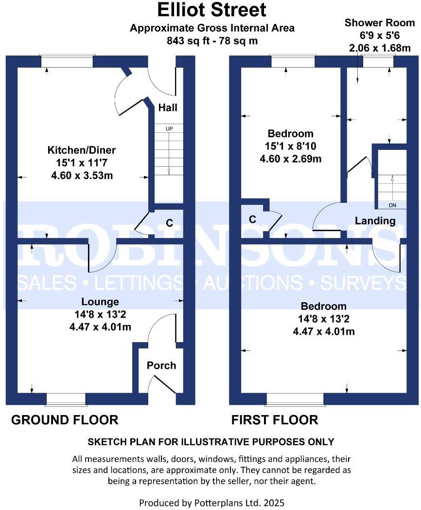 Elliot Street, Sacriston, Durham floorplan