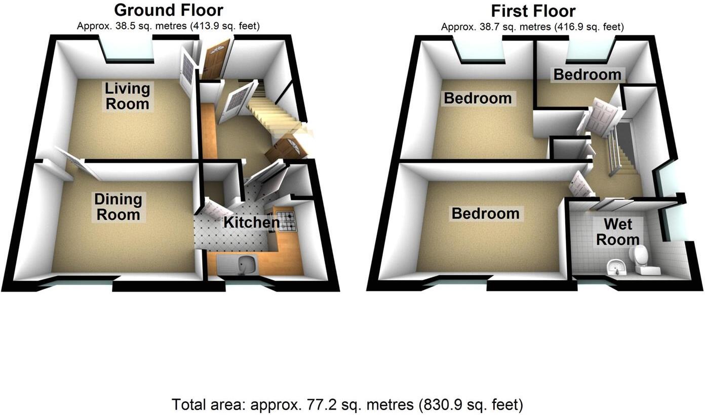 Heol Penderyst, Trevor, Llangollen floorplan