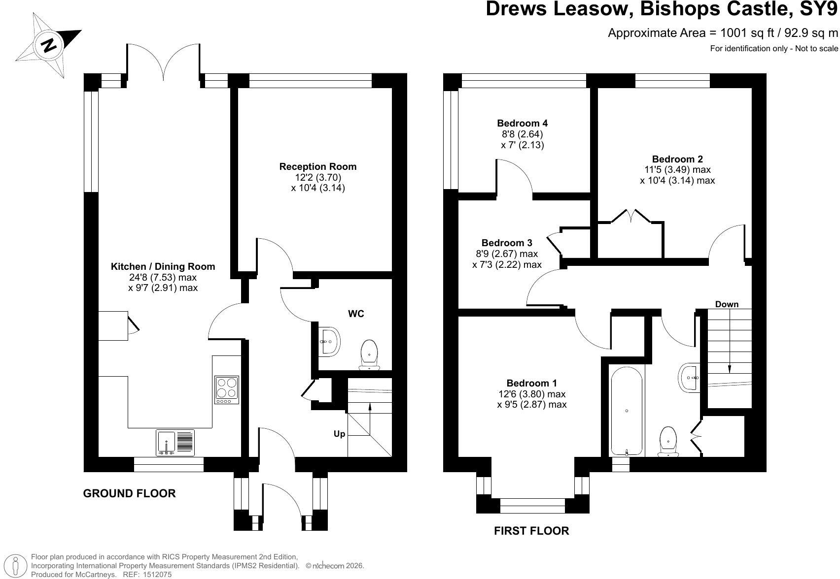 Drews Leasow, Bishops Castle, Shropshire floorplan