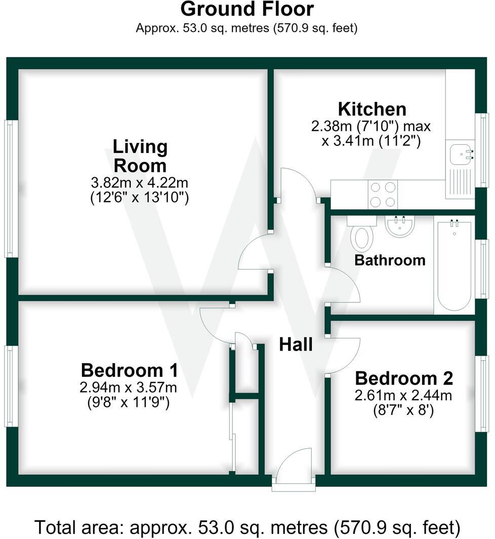 Cleveland Flats, Salisbury floorplan