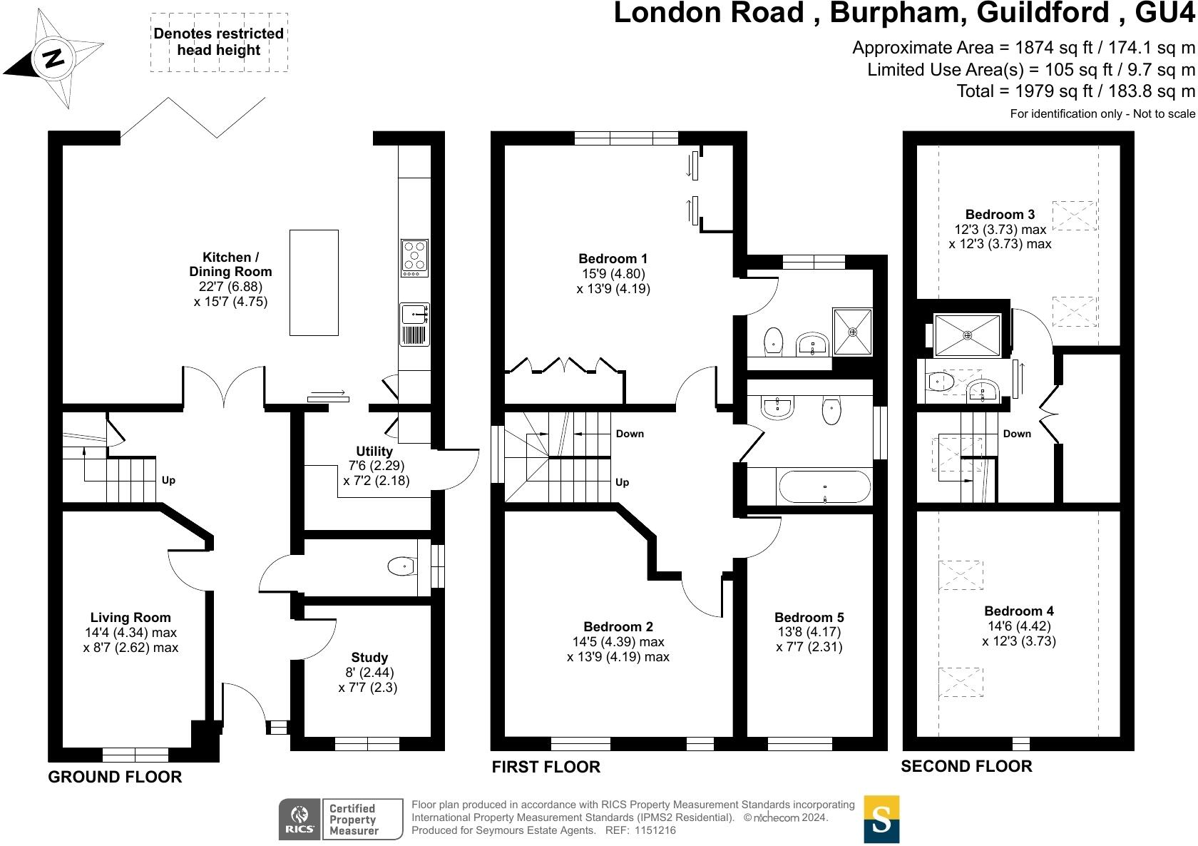 London Road, Burpham, Guildford, Surrey, GU4 floorplan
