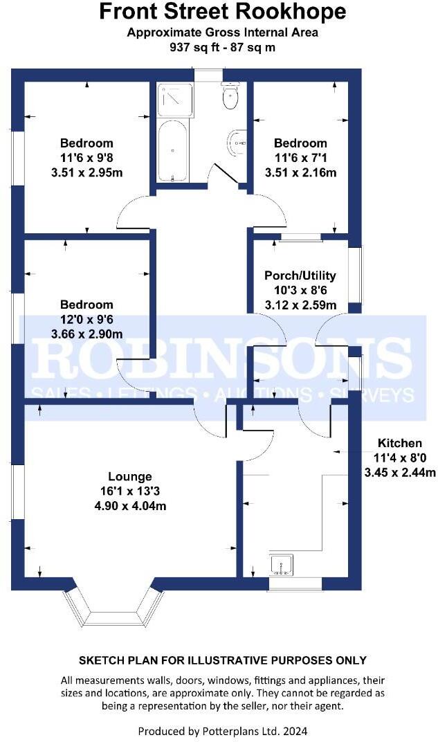 Front Street, Rookhope, Weardale floorplan