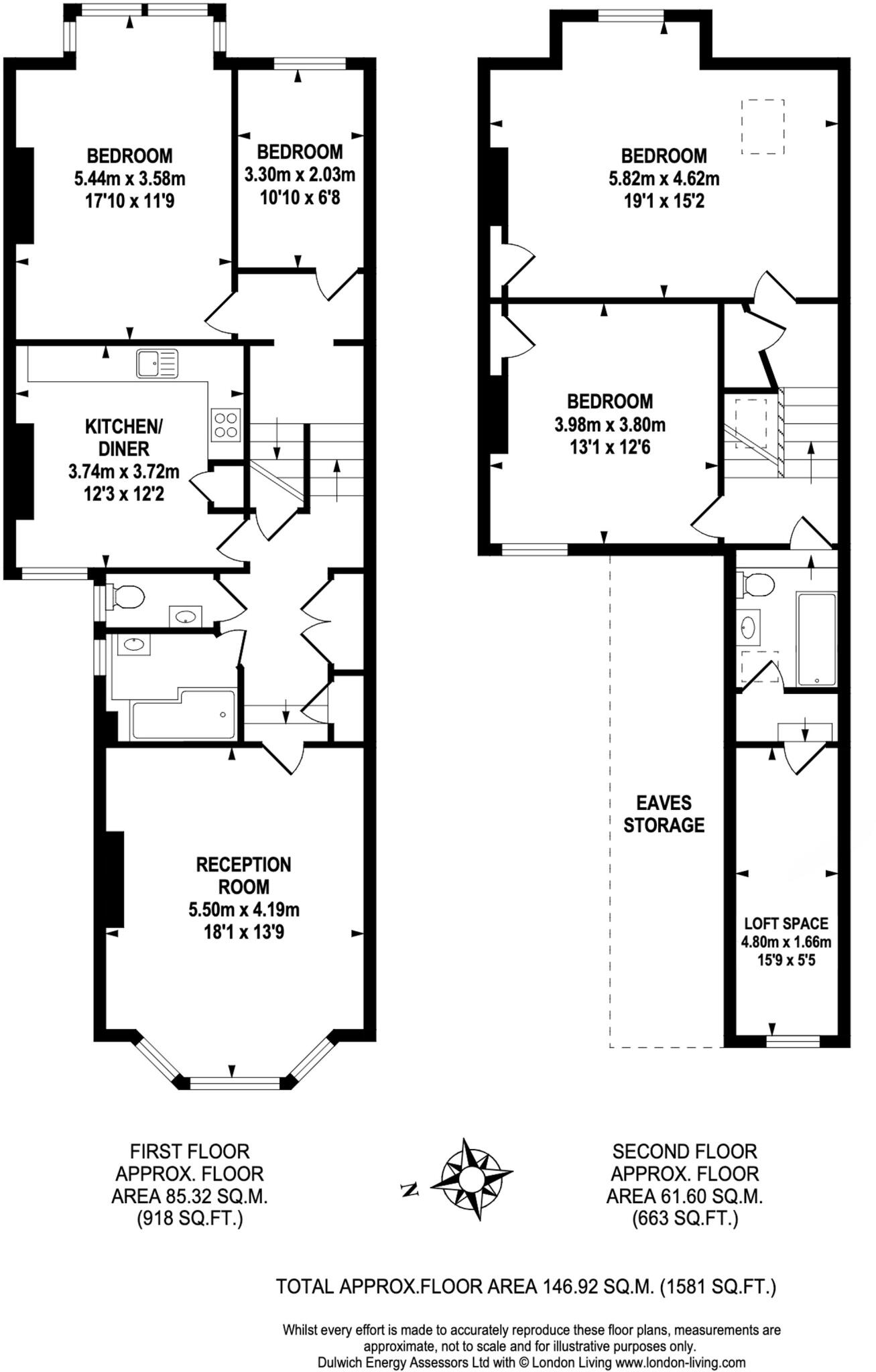 73 Beckwith Road, London, SE24 floorplan