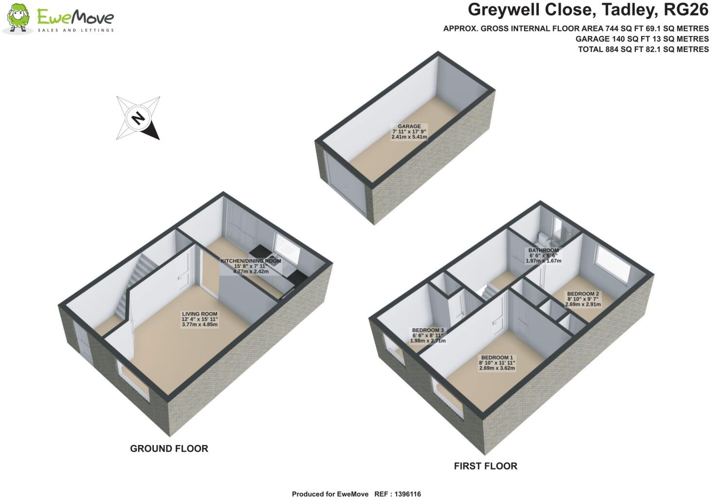 Greywell Close, Tadley, Hampshire, RG26 floorplan