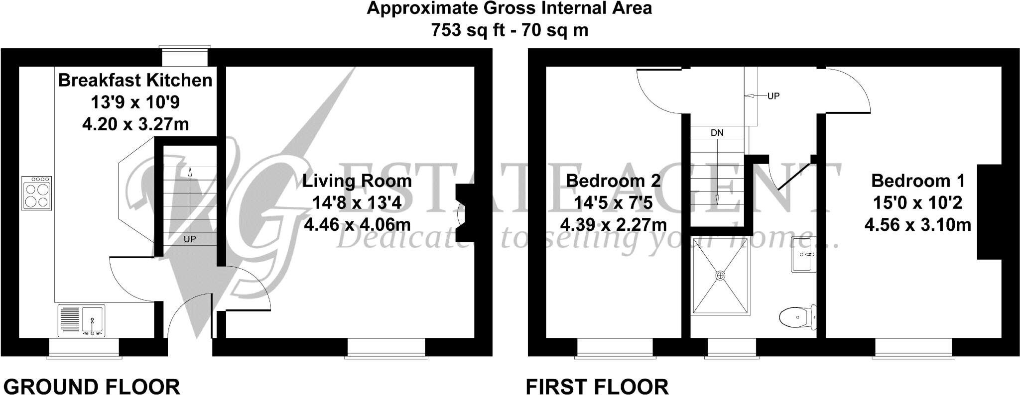 Dove Cottage, 268 Oldham Road, Rishworth HX6 4QB floorplan