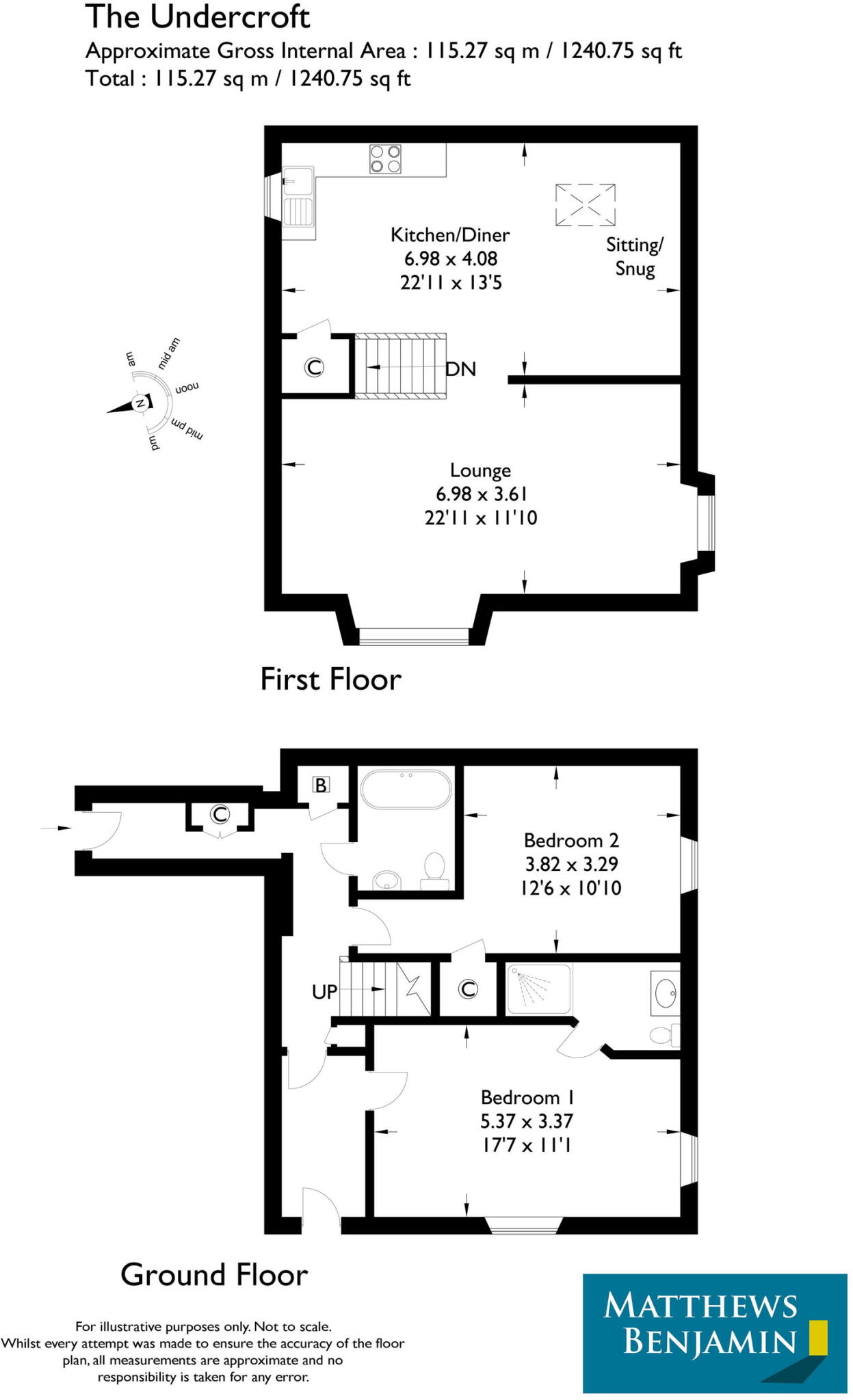 The Undercroft, 4 St Mary's Cottages, Ambleside Road, Windermere, LA23 1BA floorplan